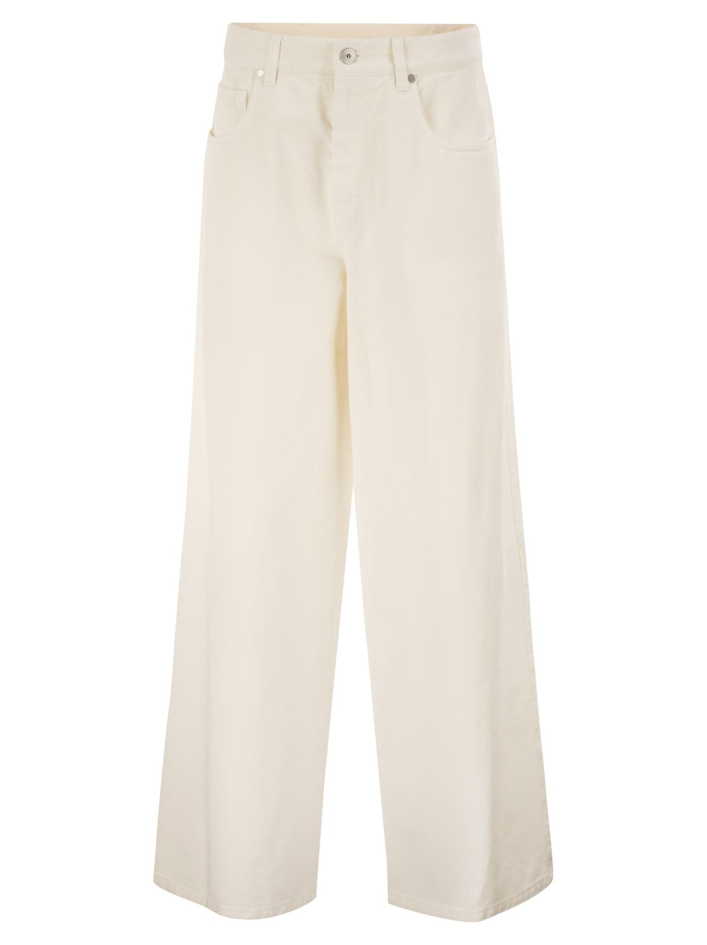 Brunello Cucinelli Women Relaxed Trousers In Dyed Denim With Jewellery BRUNELLO CUCINELLI