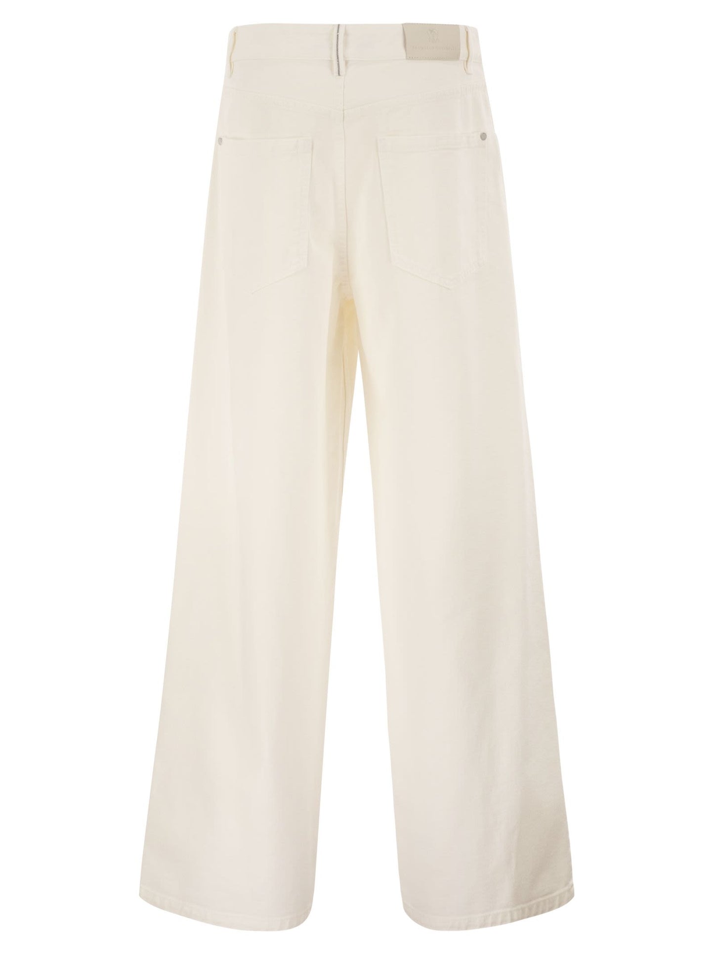 Brunello Cucinelli Women Relaxed Trousers In Dyed Denim With Jewellery BRUNELLO CUCINELLI