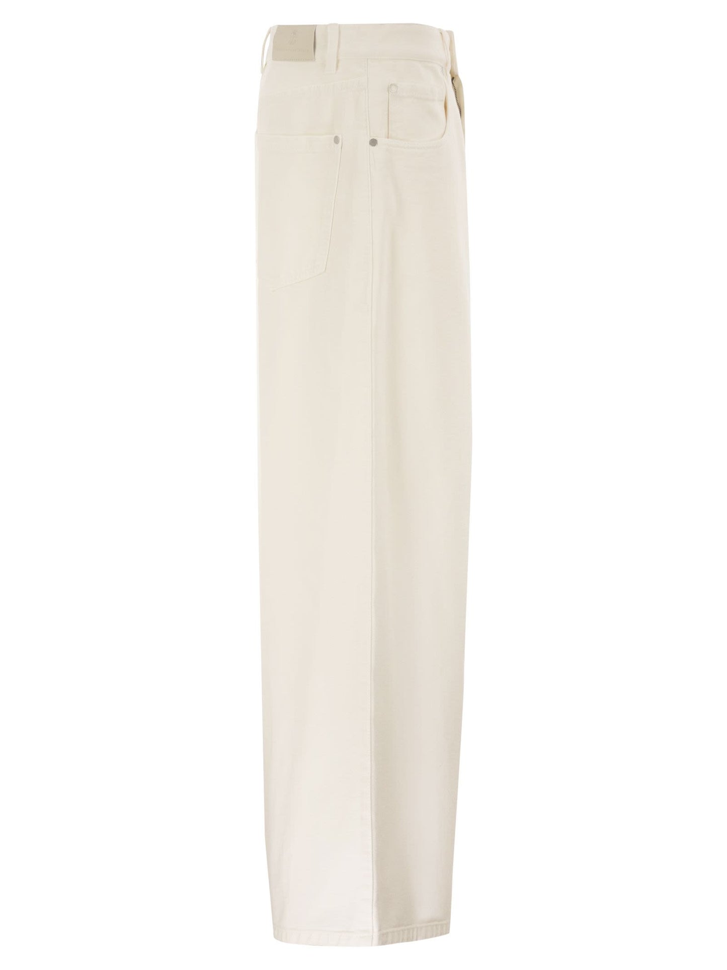 Brunello Cucinelli Women Relaxed Trousers In Dyed Denim With Jewellery BRUNELLO CUCINELLI