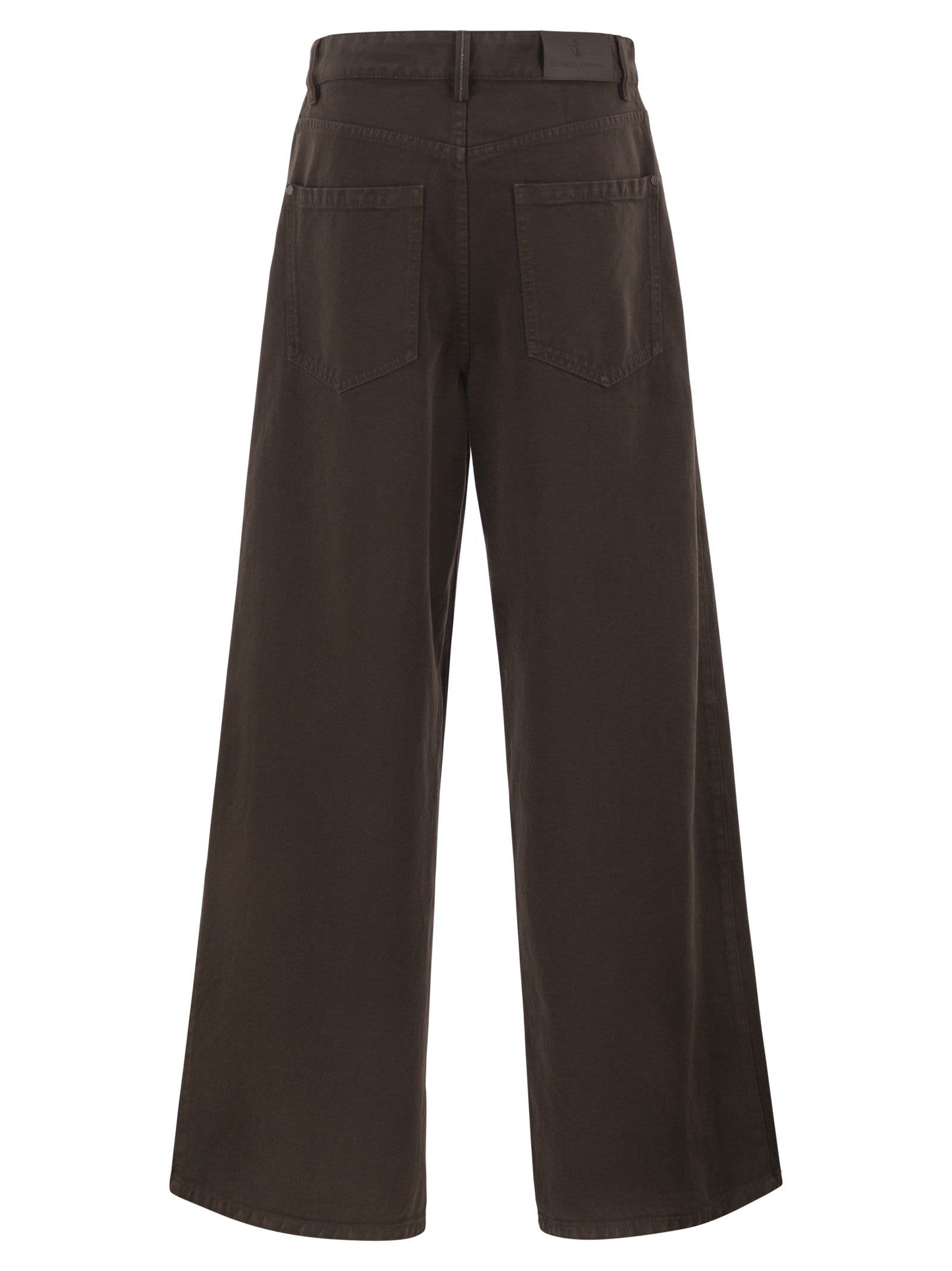 Brunello Cucinelli Women Relaxed Trousers In Dyed Denim With Jewellery BRUNELLO CUCINELLI