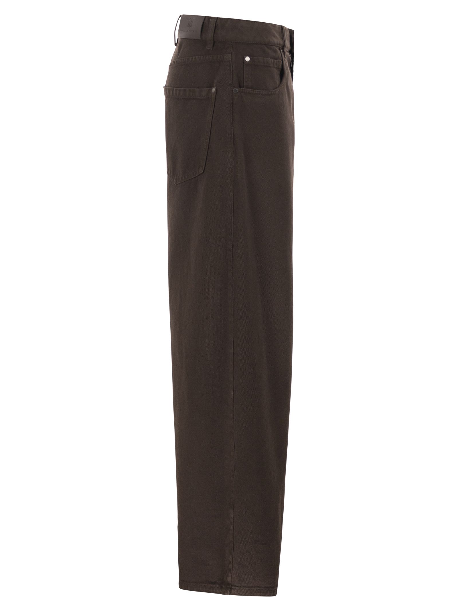 Brunello Cucinelli Women Relaxed Trousers In Dyed Denim With Jewellery BRUNELLO CUCINELLI