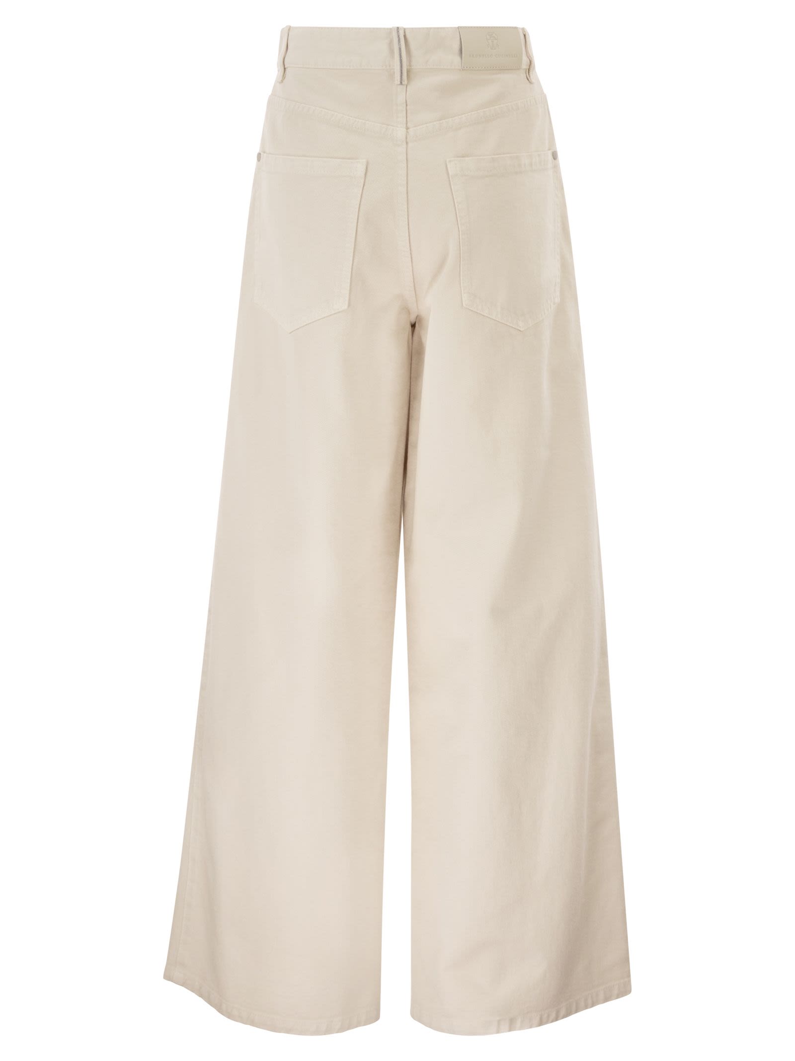 Brunello Cucinelli Women Relaxed Trousers In Dyed Denim With Jewellery+ BRUNELLO CUCINELLI