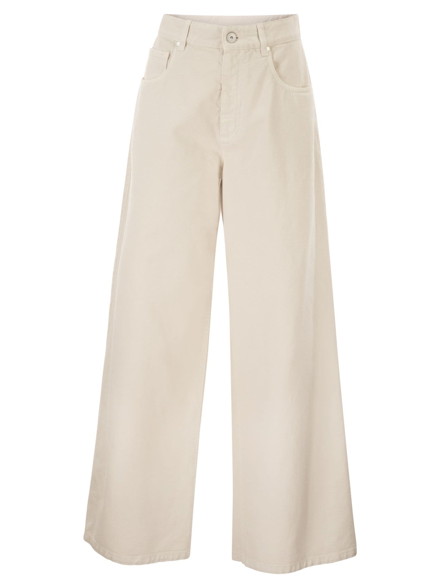 Brunello Cucinelli Women Relaxed Trousers In Dyed Denim With Jewellery+ BRUNELLO CUCINELLI