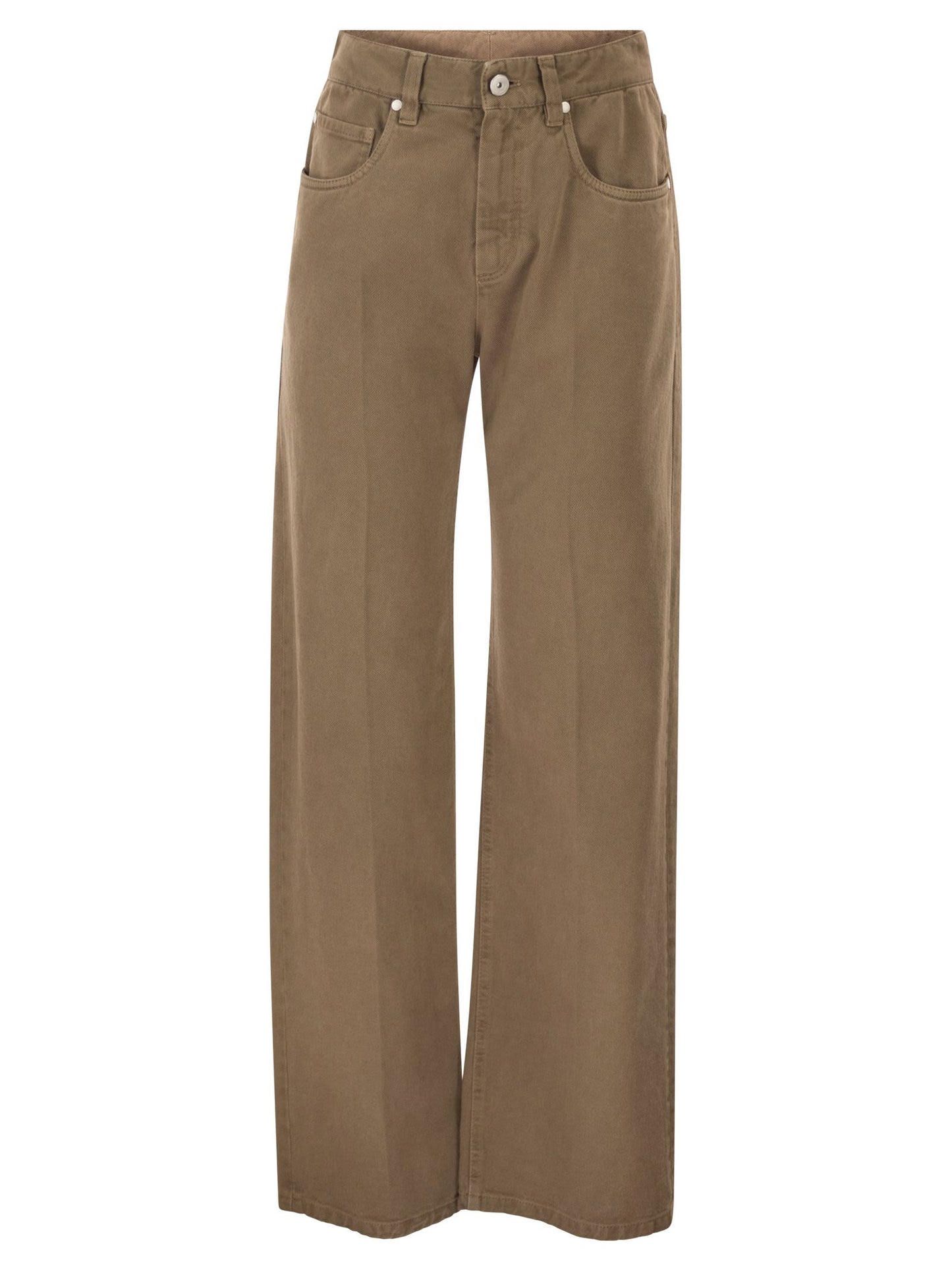 Brunello Cucinelli Women Contemporary Loose Trousers In Dyed Denim BRUNELLO CUCINELLI