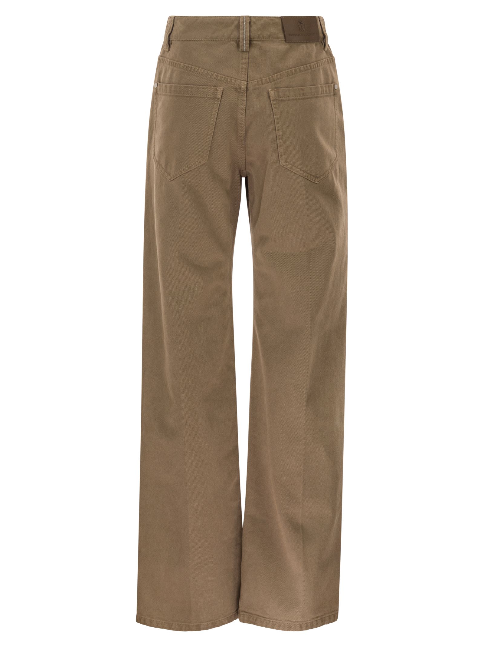 Brunello Cucinelli Women Contemporary Loose Trousers In Dyed Denim BRUNELLO CUCINELLI