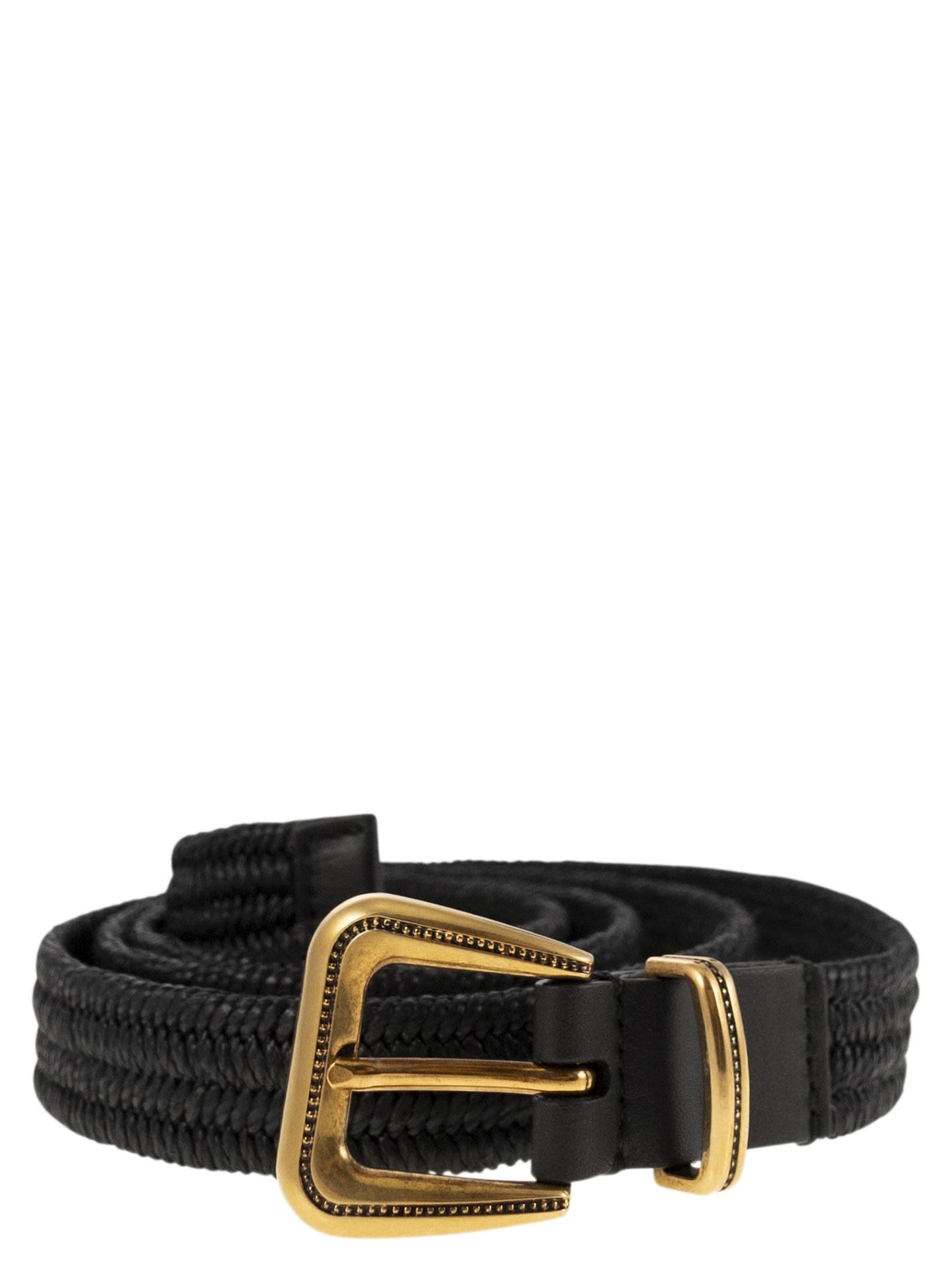 Brunello Cucinelli Women Rustic Woven Linen Belt BRUNELLO CUCINELLI