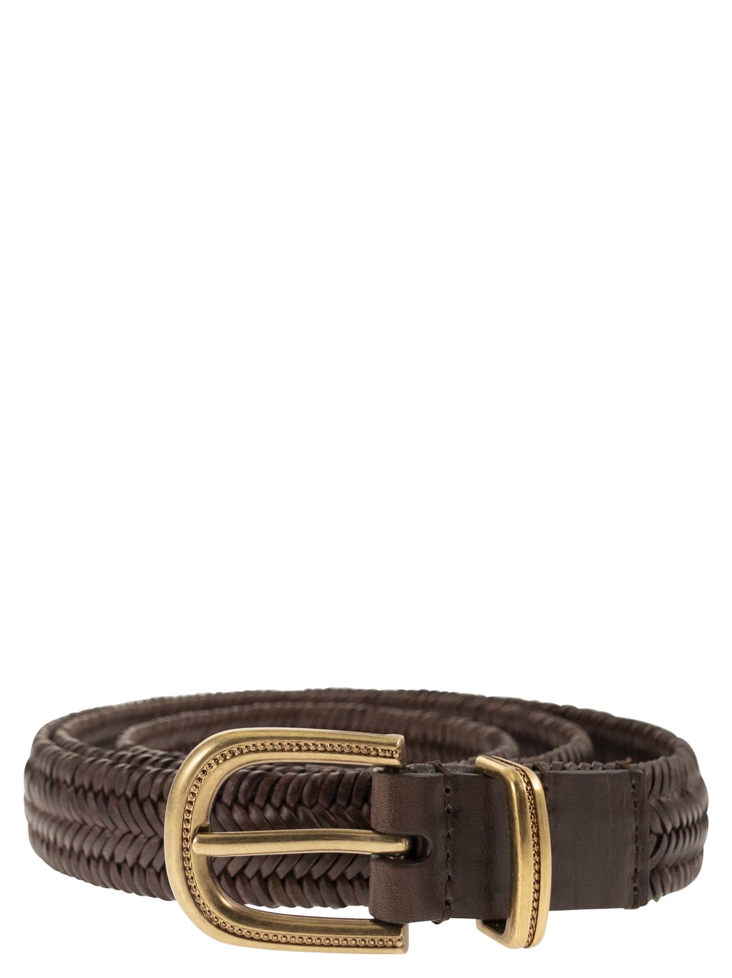Brunello Cucinelli Women Braided Stretch Leather Belt BRUNELLO CUCINELLI
