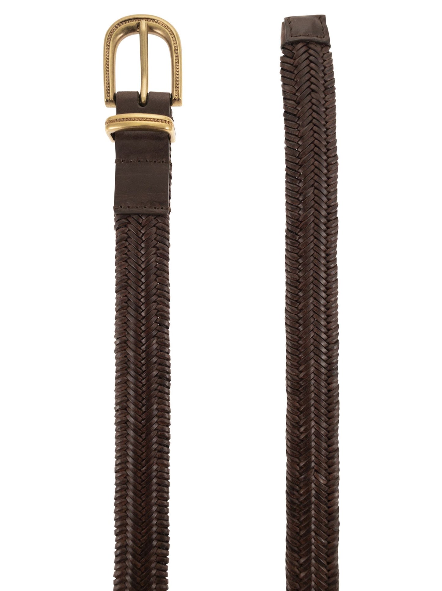 Brunello Cucinelli Women Braided Stretch Leather Belt BRUNELLO CUCINELLI