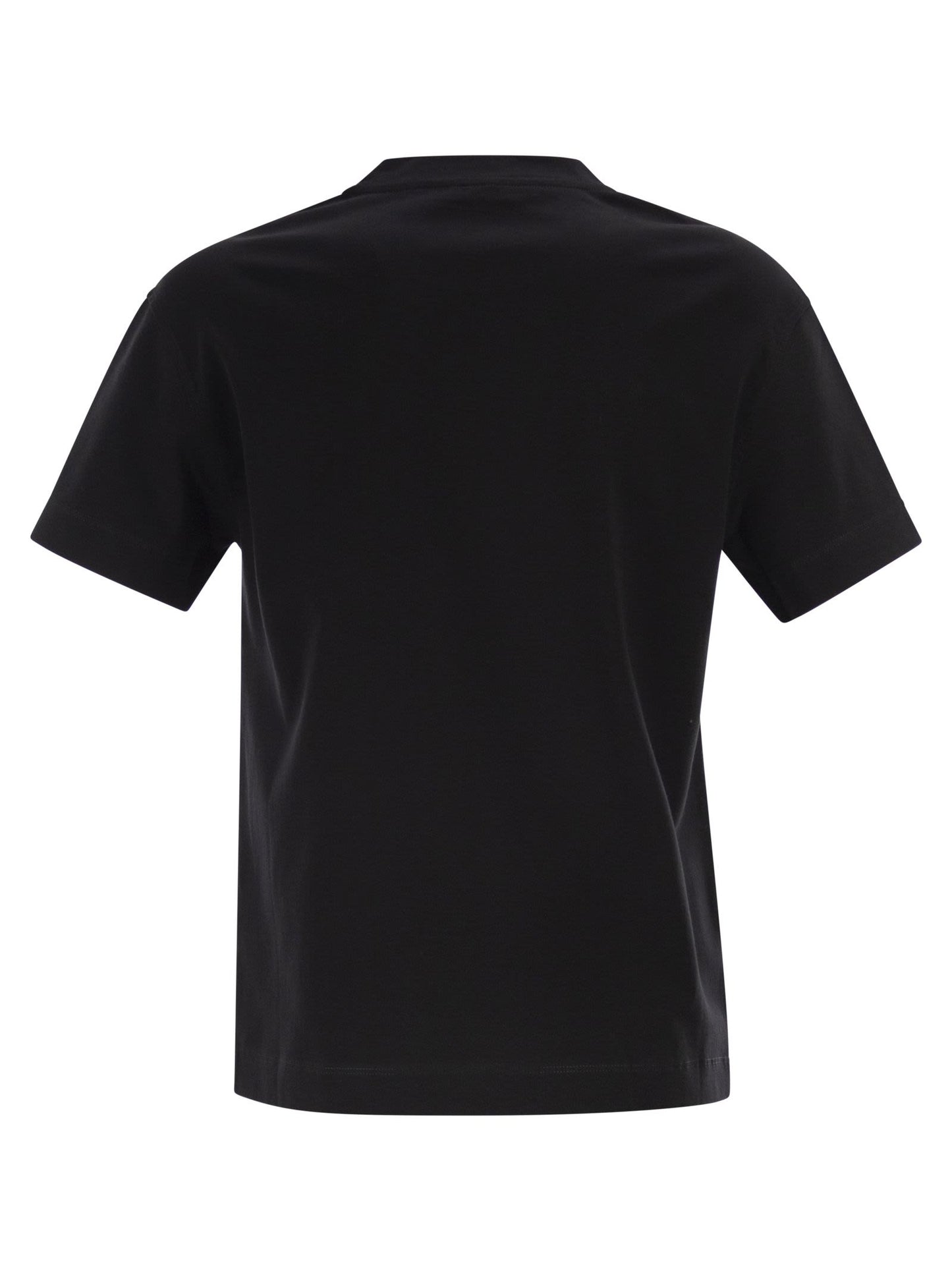 Brunello Cucinelli Women Cotton Jersey T-Shirt With Shiny Tab BRUNELLO CUCINELLI