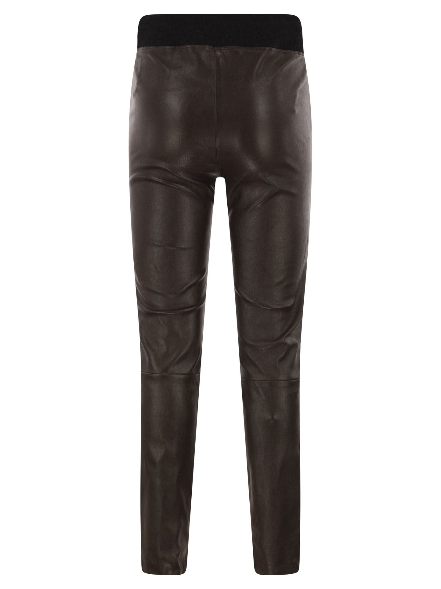 Brunello Cucinelli Women Skinny Fit Stretch Nappa Leather Trousers BRUNELLO CUCINELLI