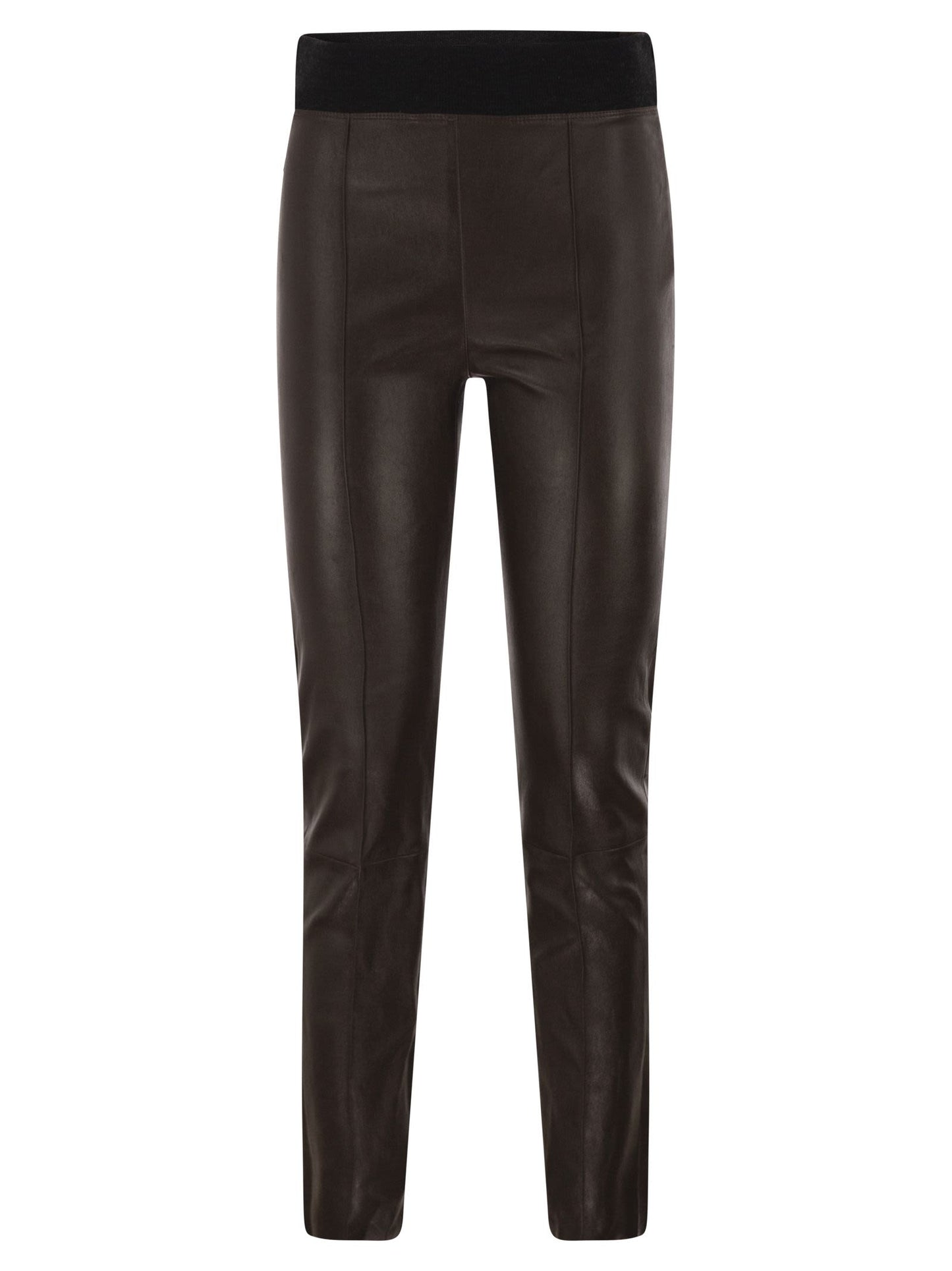 Brunello Cucinelli Women Skinny Fit Stretch Nappa Leather Trousers BRUNELLO CUCINELLI
