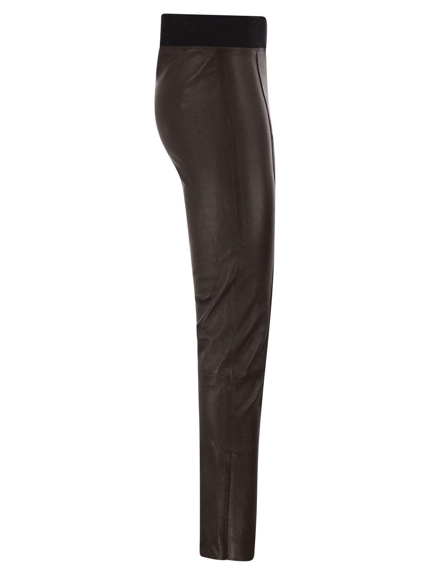 Brunello Cucinelli Women Skinny Fit Stretch Nappa Leather Trousers BRUNELLO CUCINELLI
