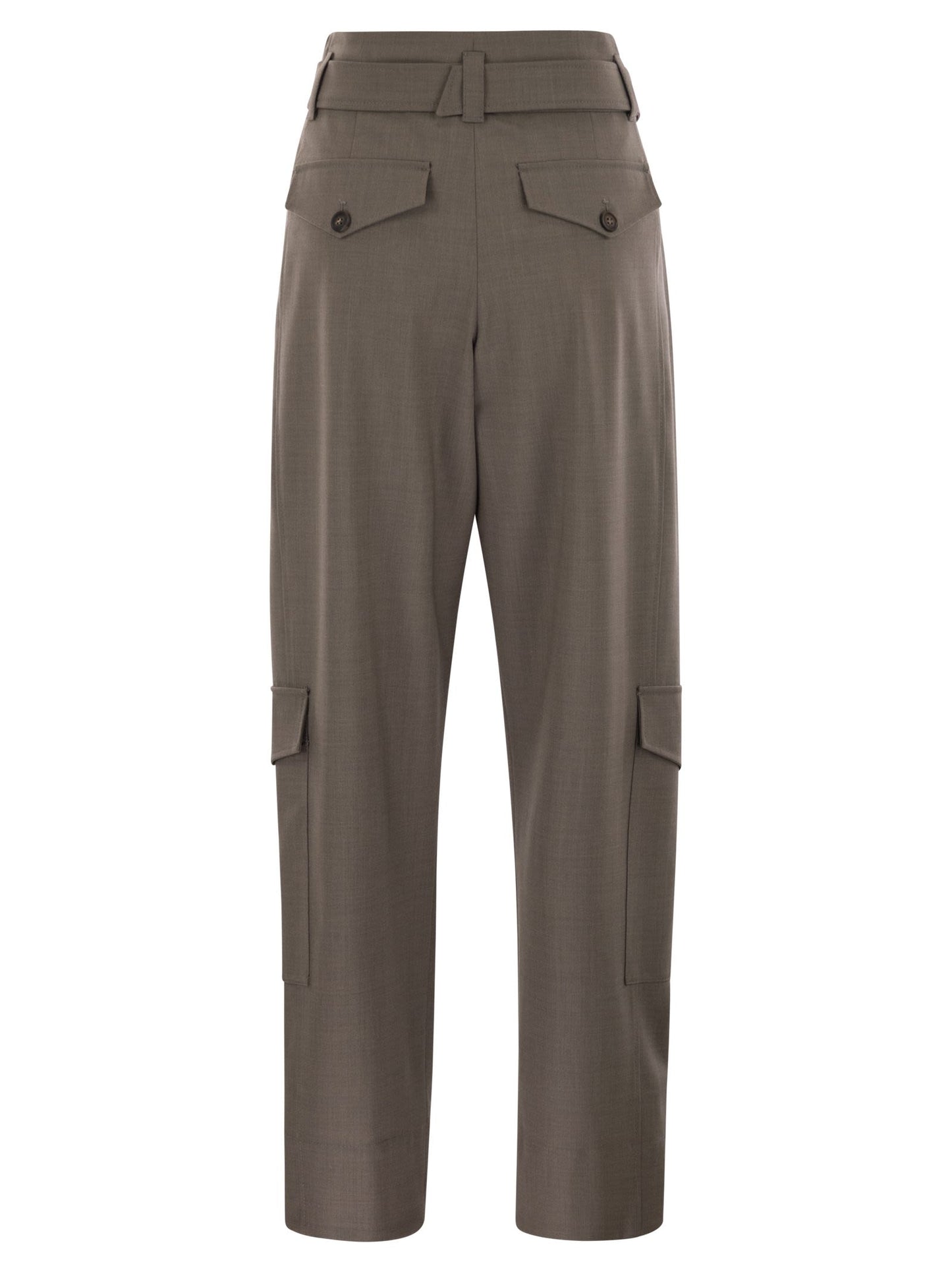 Brunello Cucinelli Women Tropical Luxury Wool Utility Trousers BRUNELLO CUCINELLI