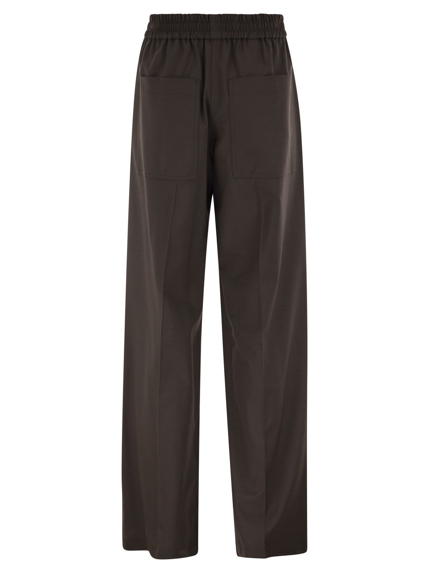 Brunello Cucinelli Women Stretch Virgin Wool Fluid Trousers BRUNELLO CUCINELLI