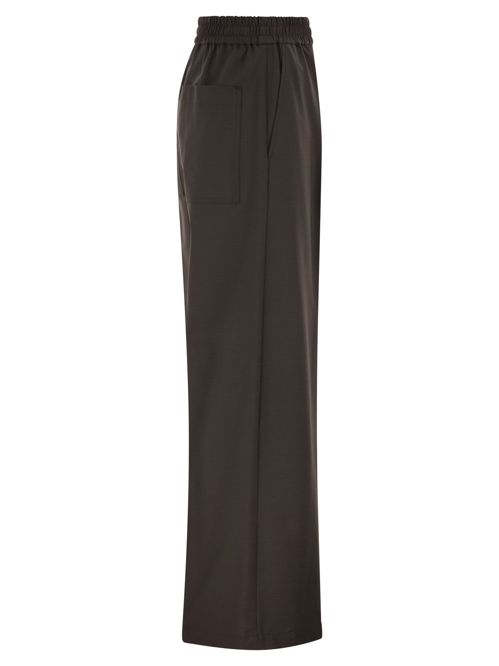 Brunello Cucinelli Women Stretch Virgin Wool Fluid Trousers BRUNELLO CUCINELLI
