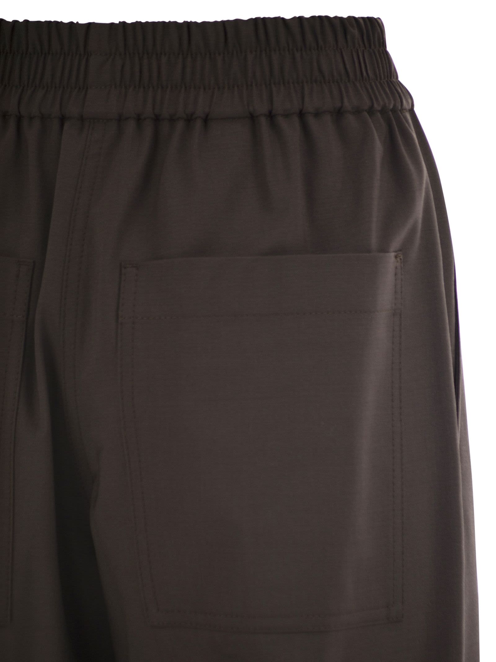 Brunello Cucinelli Women Stretch Virgin Wool Fluid Trousers BRUNELLO CUCINELLI