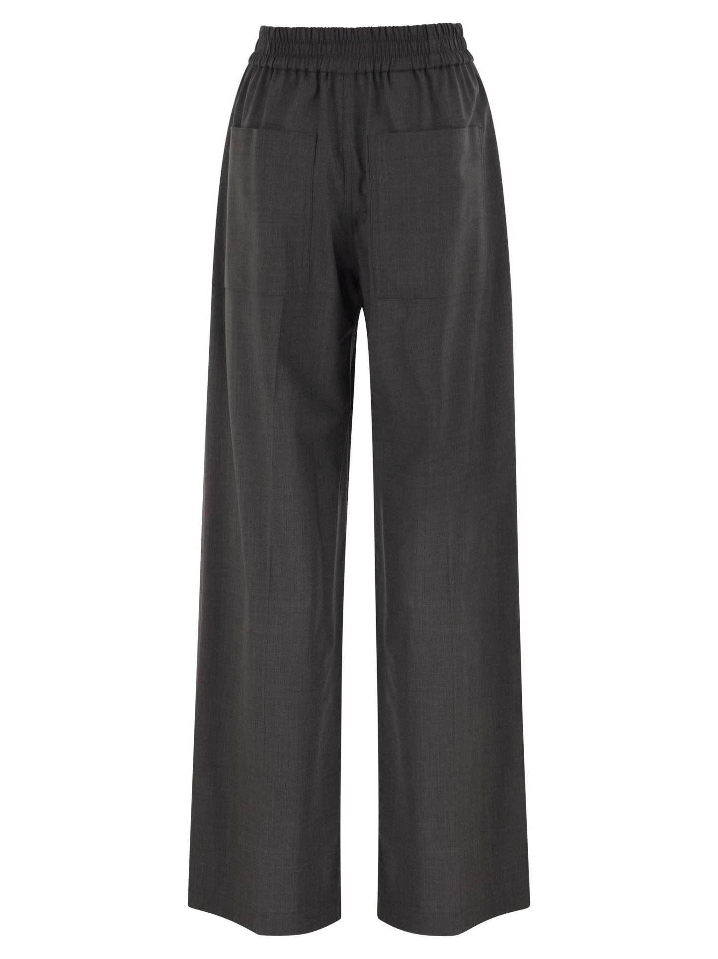 Brunello Cucinelli Women Stretch Virgin Wool Fluid Trousers BRUNELLO CUCINELLI