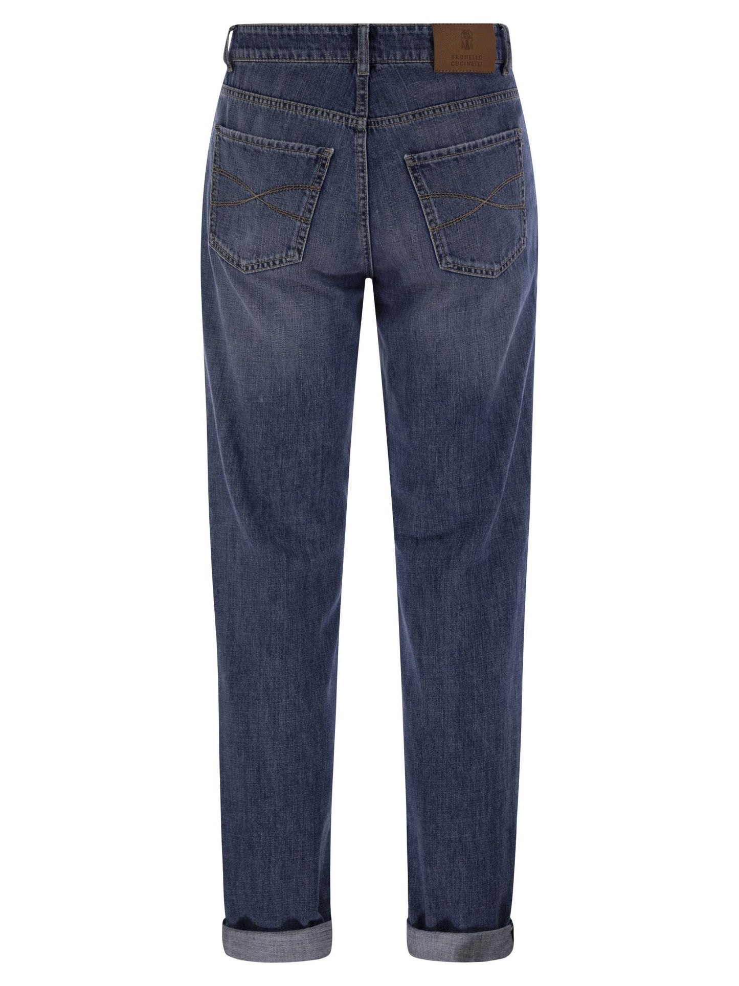 Brunello Cucinelli Men Five-Pocket Traditional Fit Trousers In Lightweight Denim BRUNELLO CUCINELLI