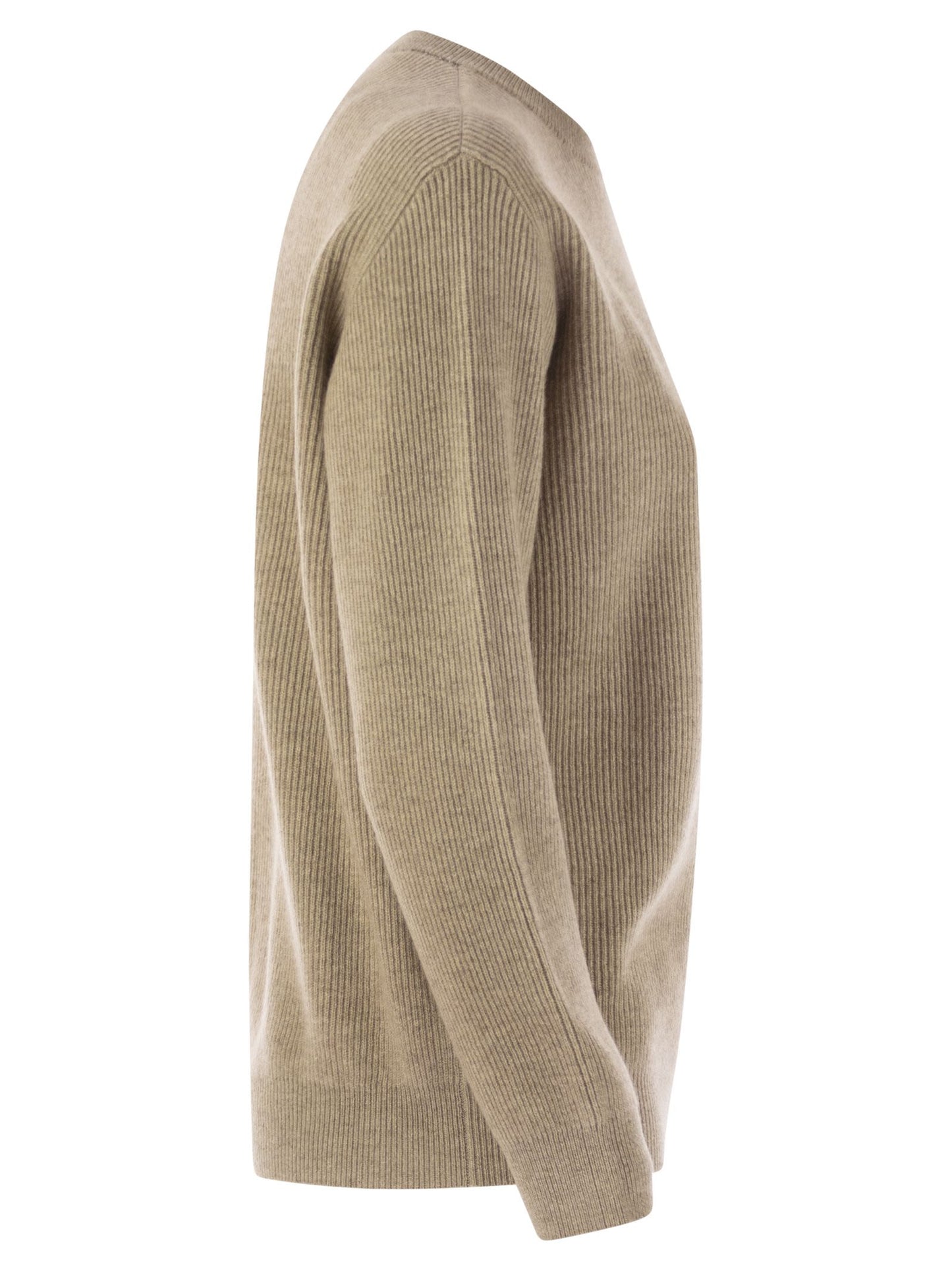 Brunello Cucinelli Women English Rib Cashmere Sweater With Monile BRUNELLO CUCINELLI