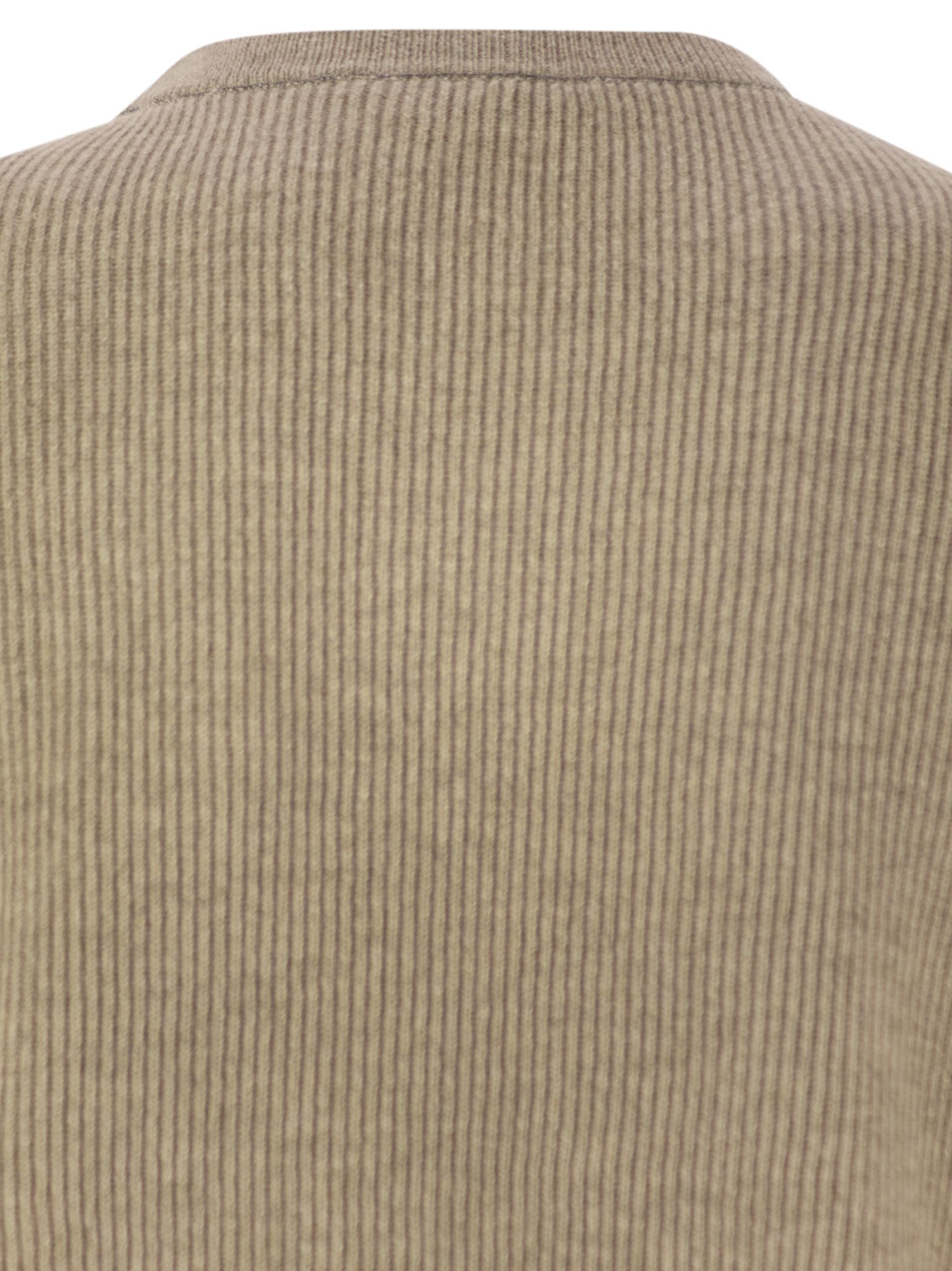 Brunello Cucinelli Women English Rib Cashmere Sweater With Monile BRUNELLO CUCINELLI