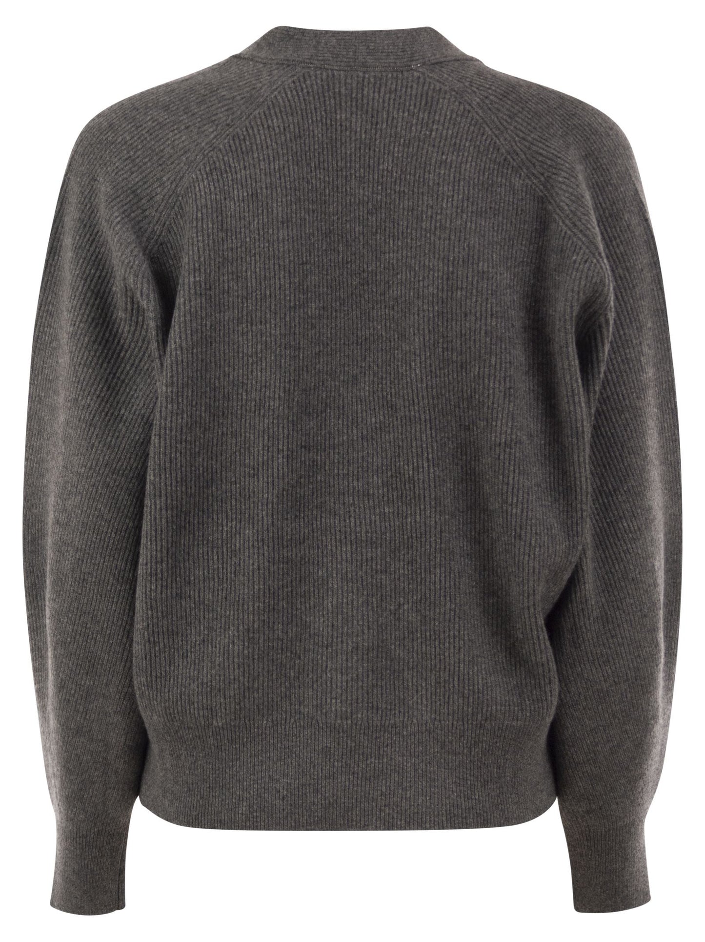 Brunello Cucinelli Women Ribbed Cashmere V-Neck Cardigan