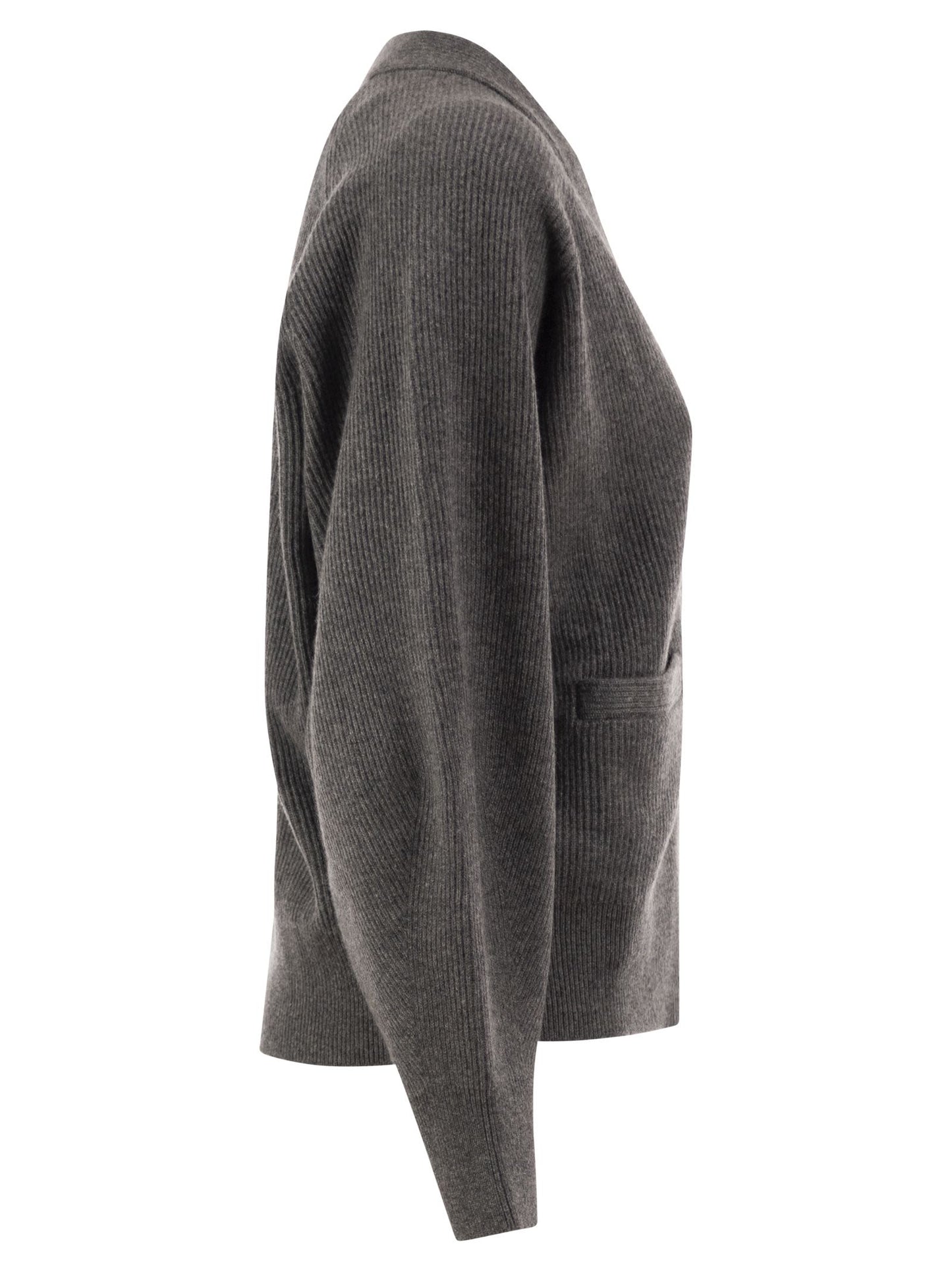 Brunello Cucinelli Women Ribbed Cashmere V-Neck Cardigan