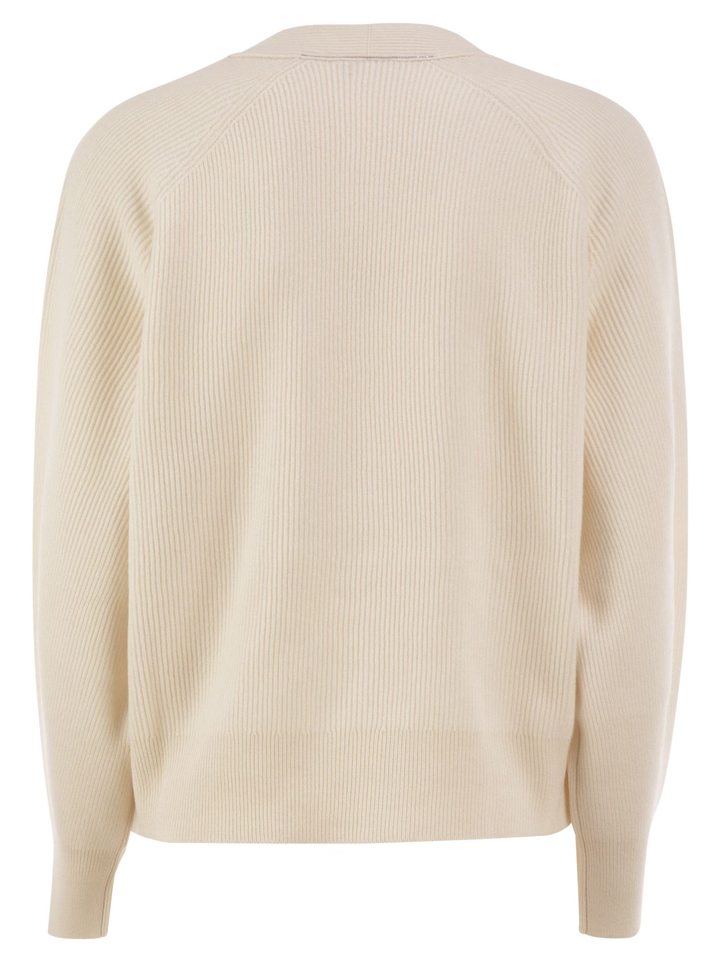 Brunello Cucinelli Women Ribbed Cashmere V-Neck Cardigan