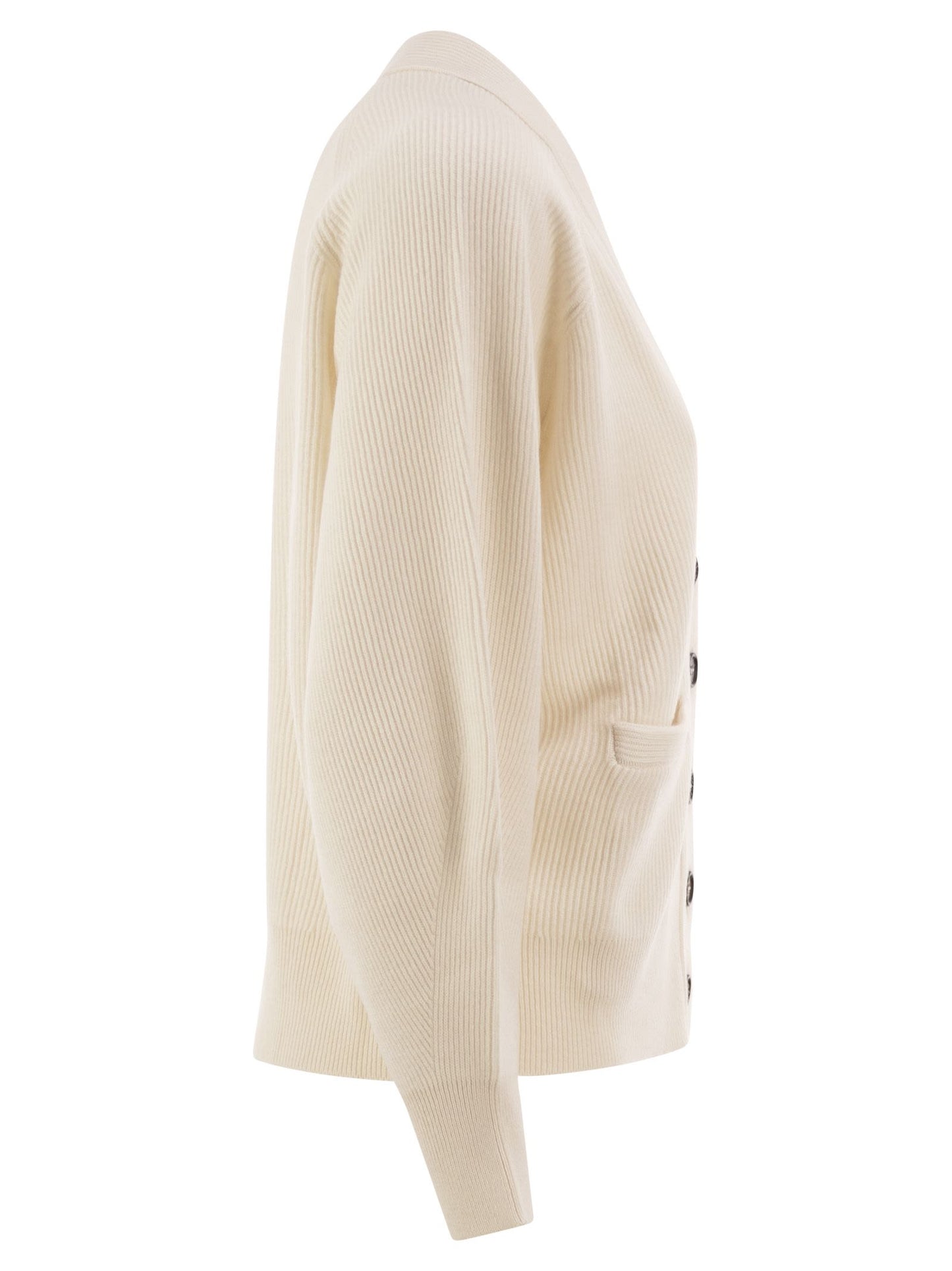 Brunello Cucinelli Women Ribbed Cashmere V-Neck Cardigan