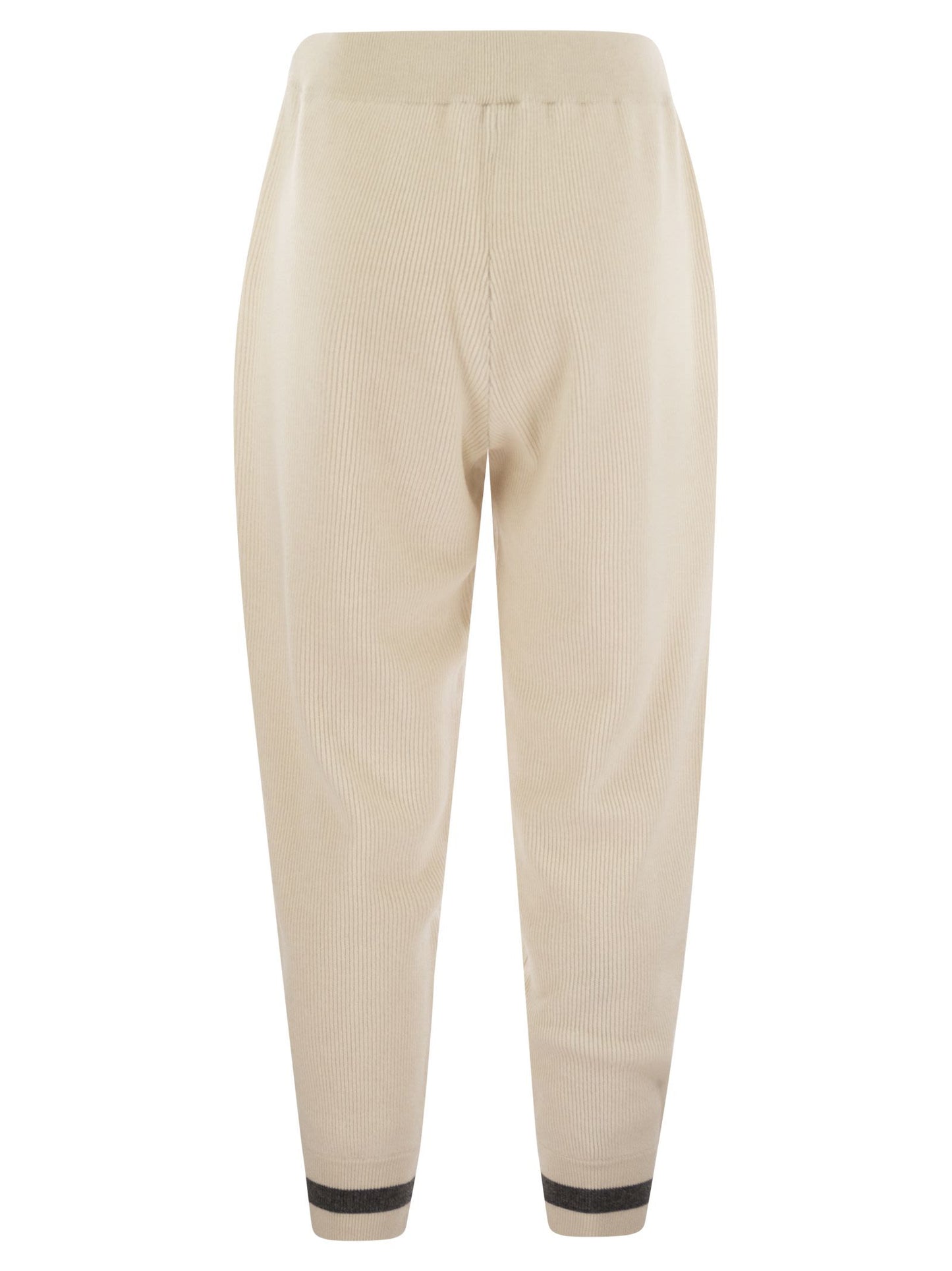 Brunello Cucinelli Women English Rib Cashmere Knit Trousers BRUNELLO CUCINELLI