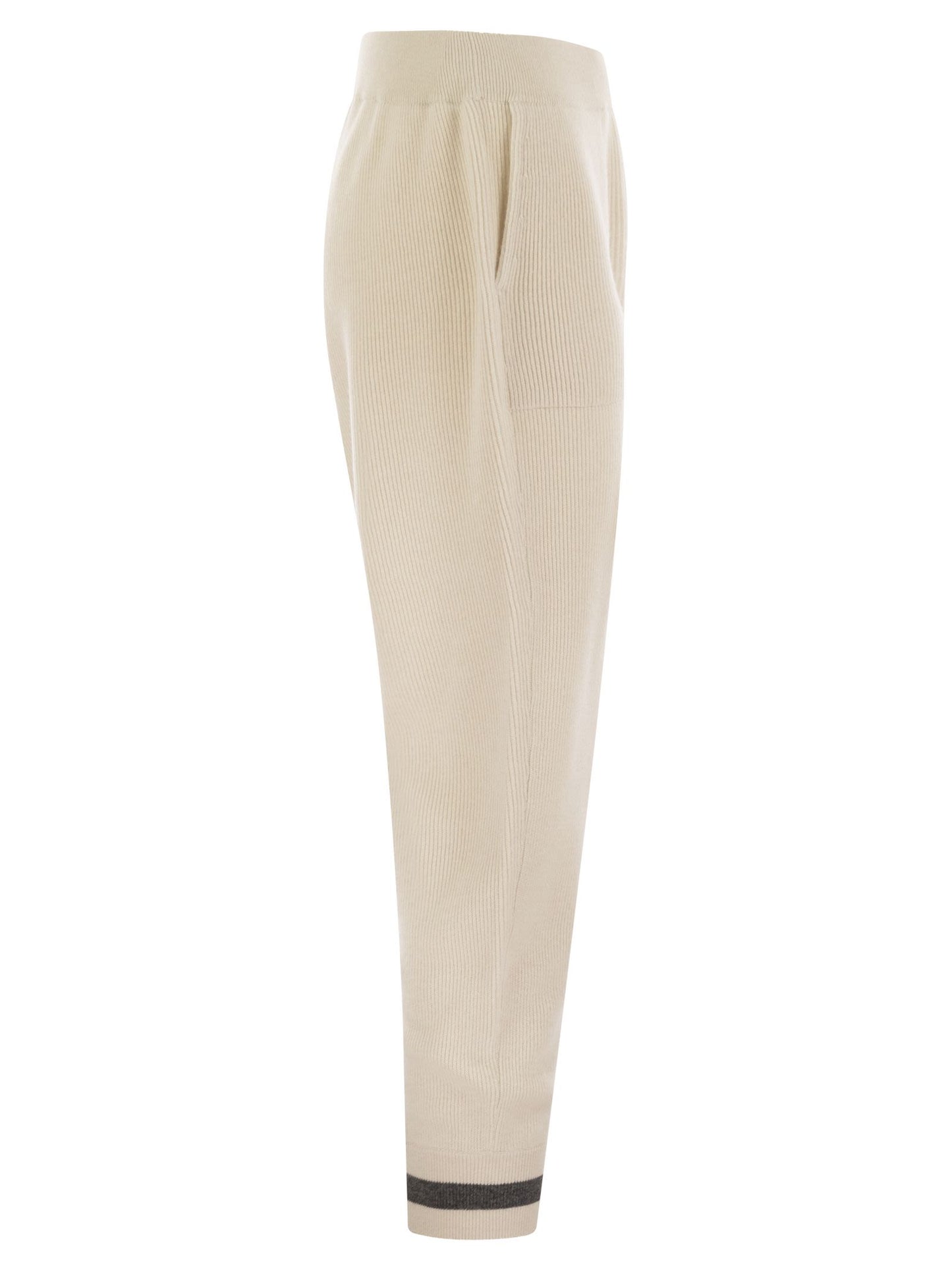 Brunello Cucinelli Women English Rib Cashmere Knit Trousers BRUNELLO CUCINELLI