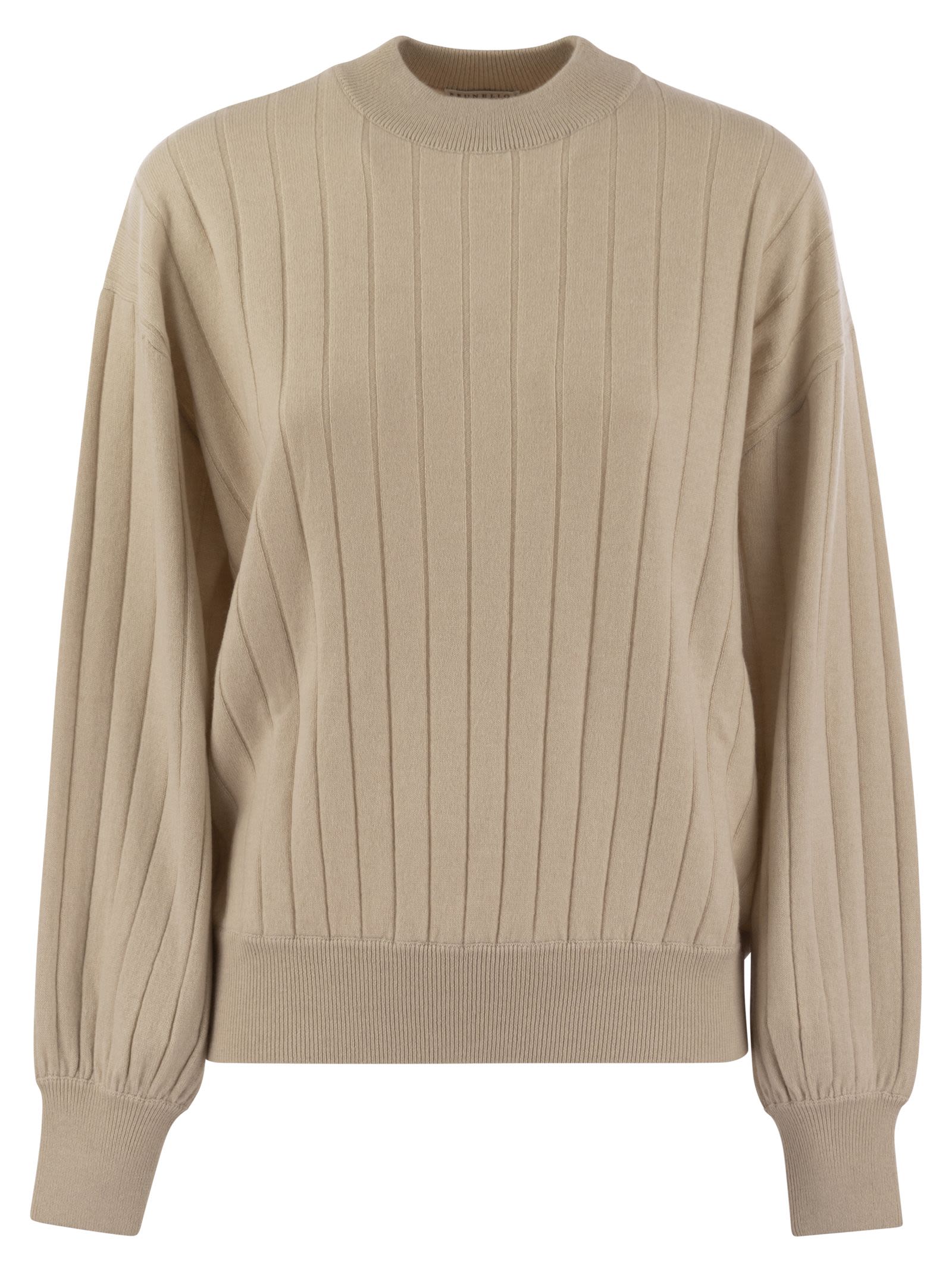 Brunello Cucinelli Women Cashmere V-Neck Sweater With Necklace BRUNELLO CUCINELLI
