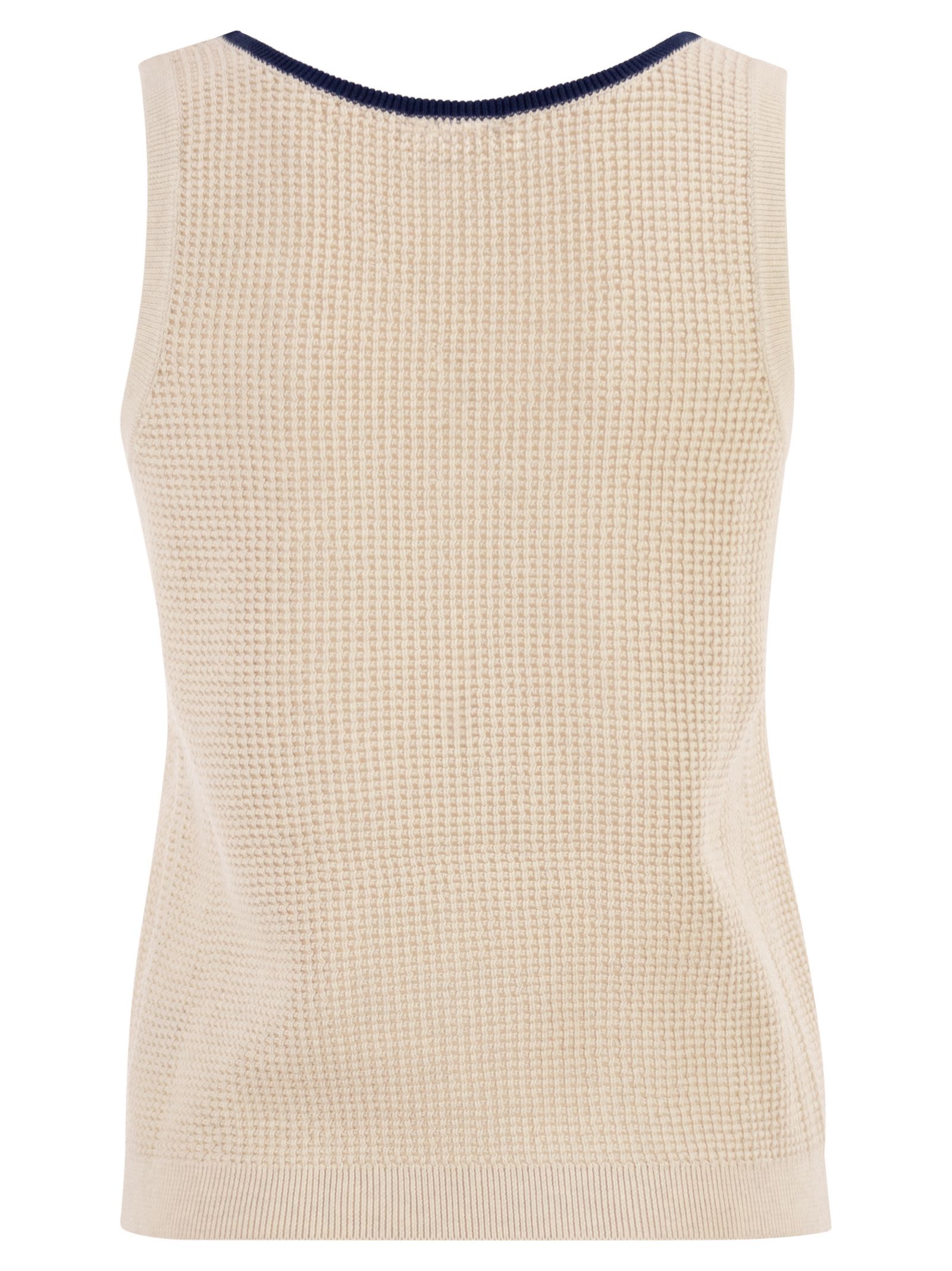 Brunello Cucinelli Women Cotton Mesh Knit Top BRUNELLO CUCINELLI
