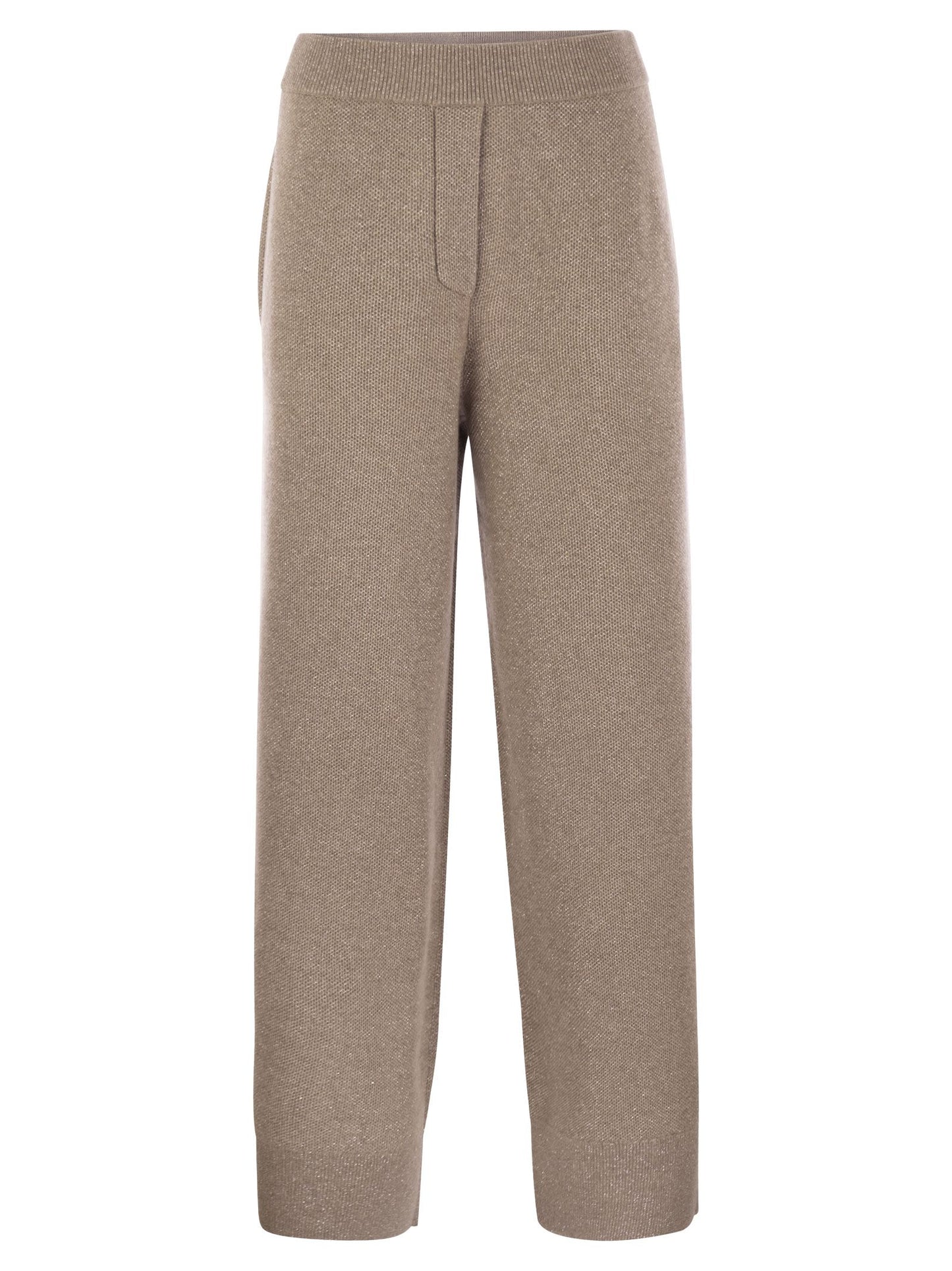 Brunello Cucinelli Women English Rib Cashmere And Viscose Knit Trousers BRUNELLO CUCINELLI