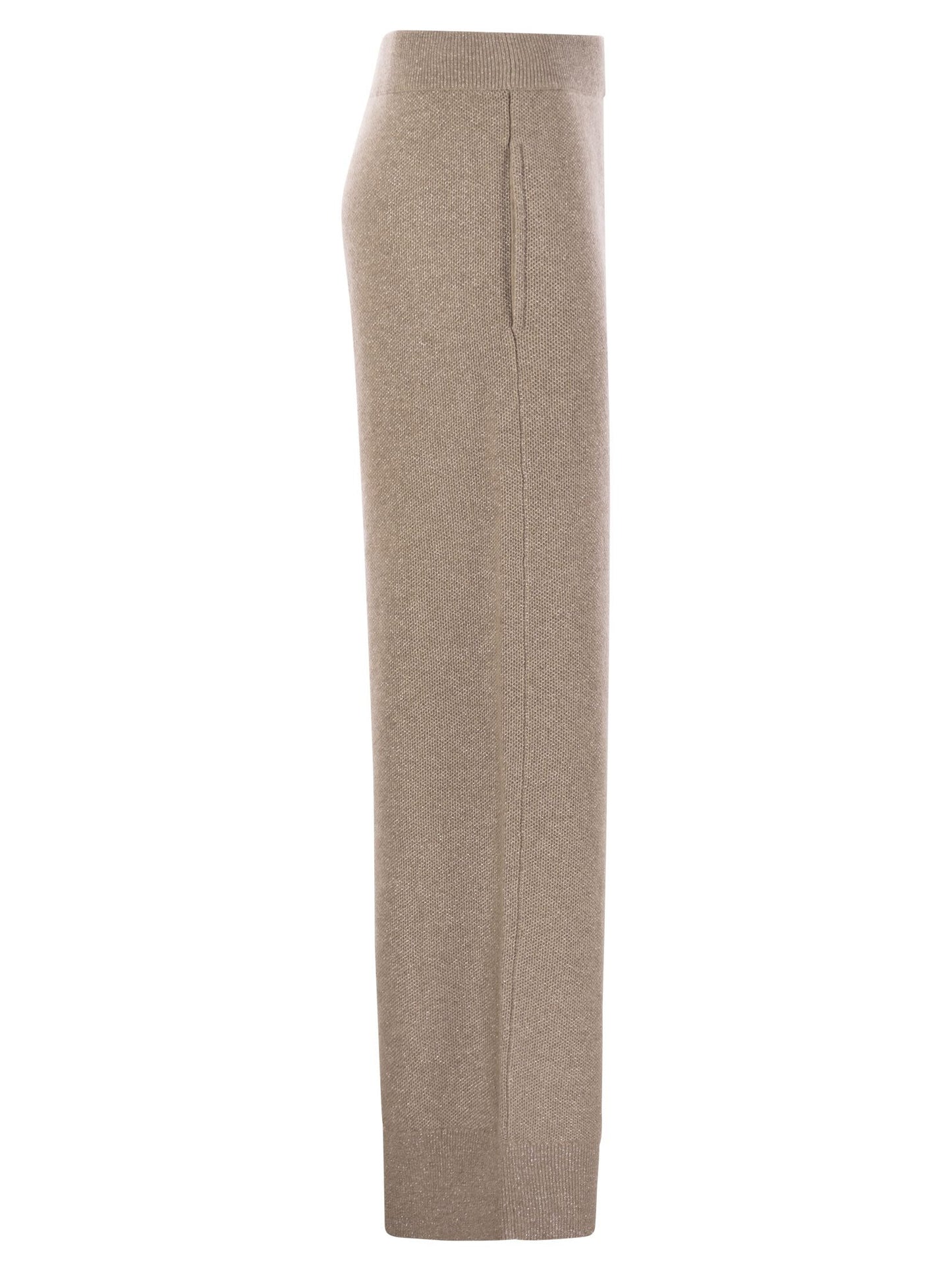 Brunello Cucinelli Women English Rib Cashmere And Viscose Knit Trousers BRUNELLO CUCINELLI