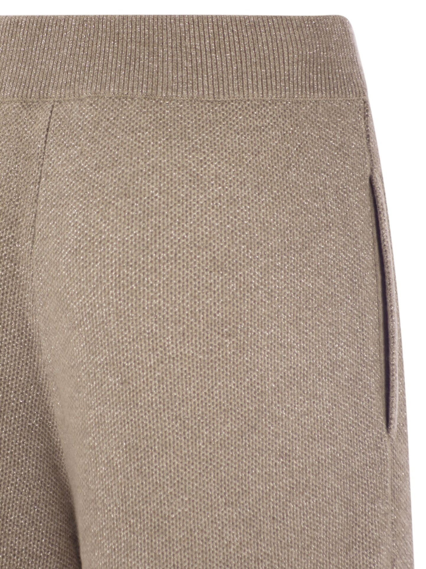Brunello Cucinelli Women English Rib Cashmere And Viscose Knit Trousers BRUNELLO CUCINELLI