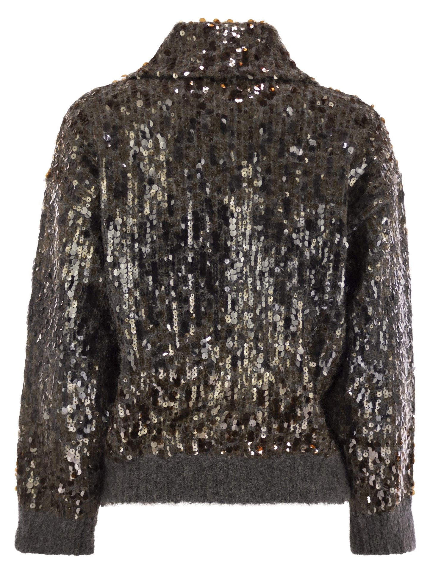 Brunello Cucinelli Women Dazzling Dégradé Embroidery Mohair And Wool Cardigan BRUNELLO CUCINELLI