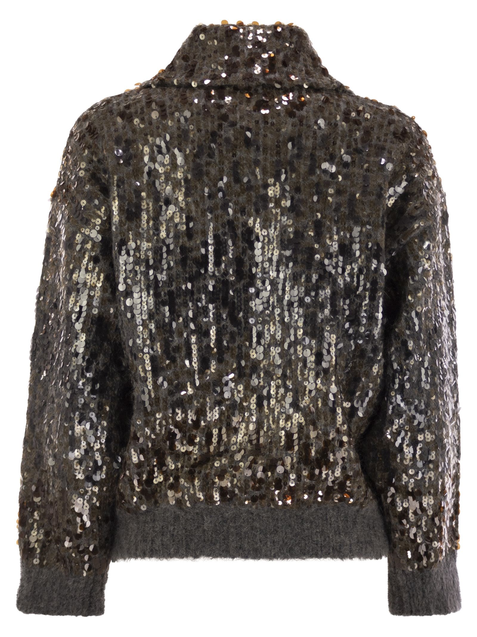 Brunello Cucinelli Women Dazzling Dégradé Embroidery Mohair And Wool Cardigan BRUNELLO CUCINELLI