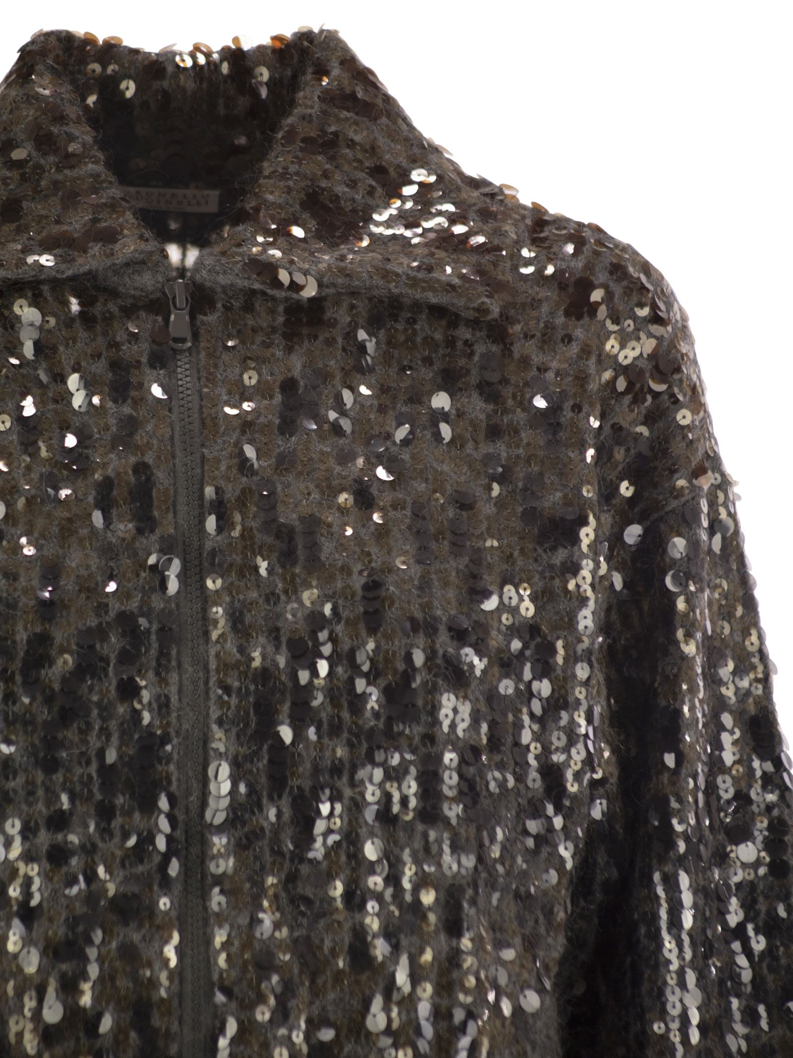 Brunello Cucinelli Women Dazzling Dégradé Embroidery Mohair And Wool Cardigan BRUNELLO CUCINELLI