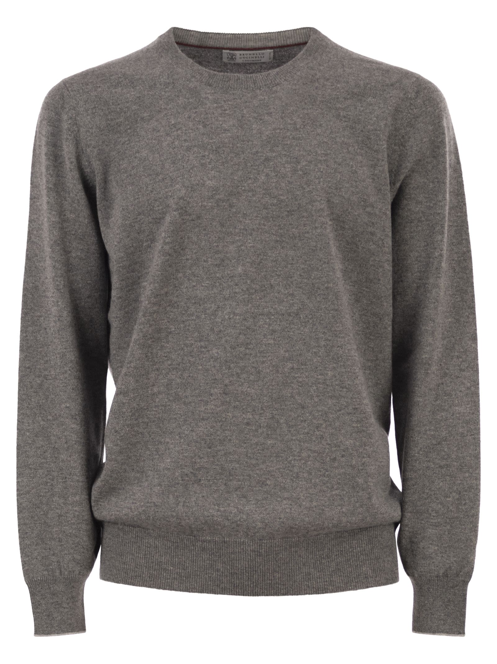 Brunello Cucinelli Men Pure Cashmere Crew-Neck Sweater BRUNELLO CUCINELLI