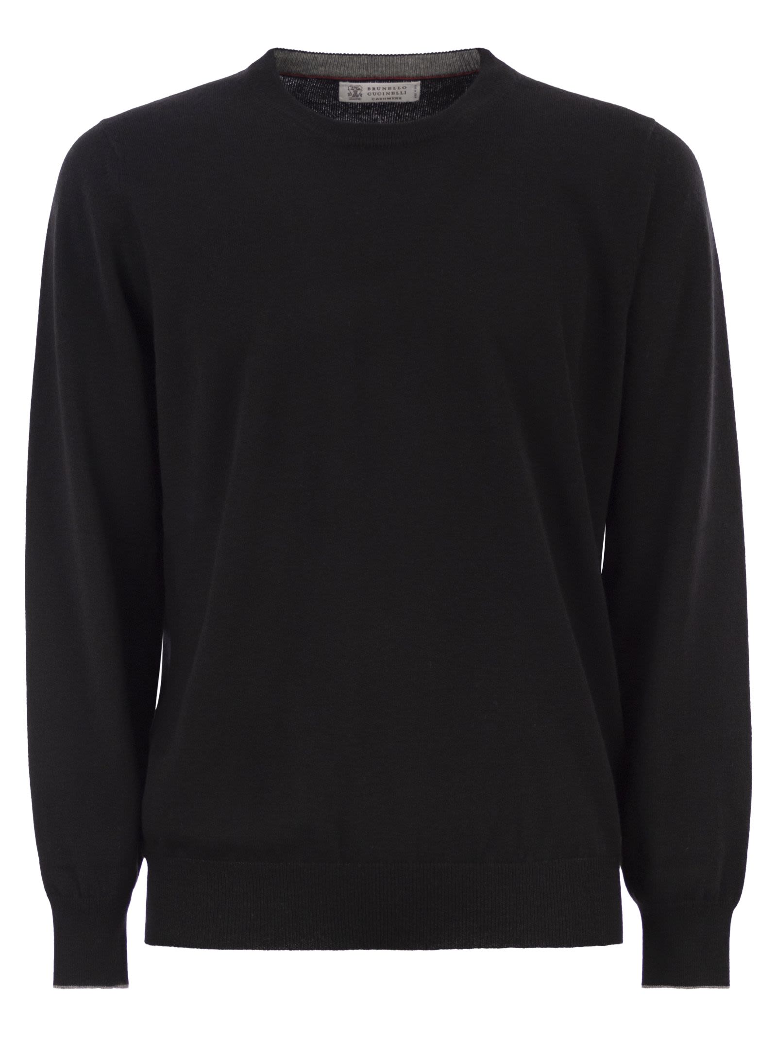 Brunello Cucinelli Men Pure Cashmere Crew-Neck Sweater BRUNELLO CUCINELLI