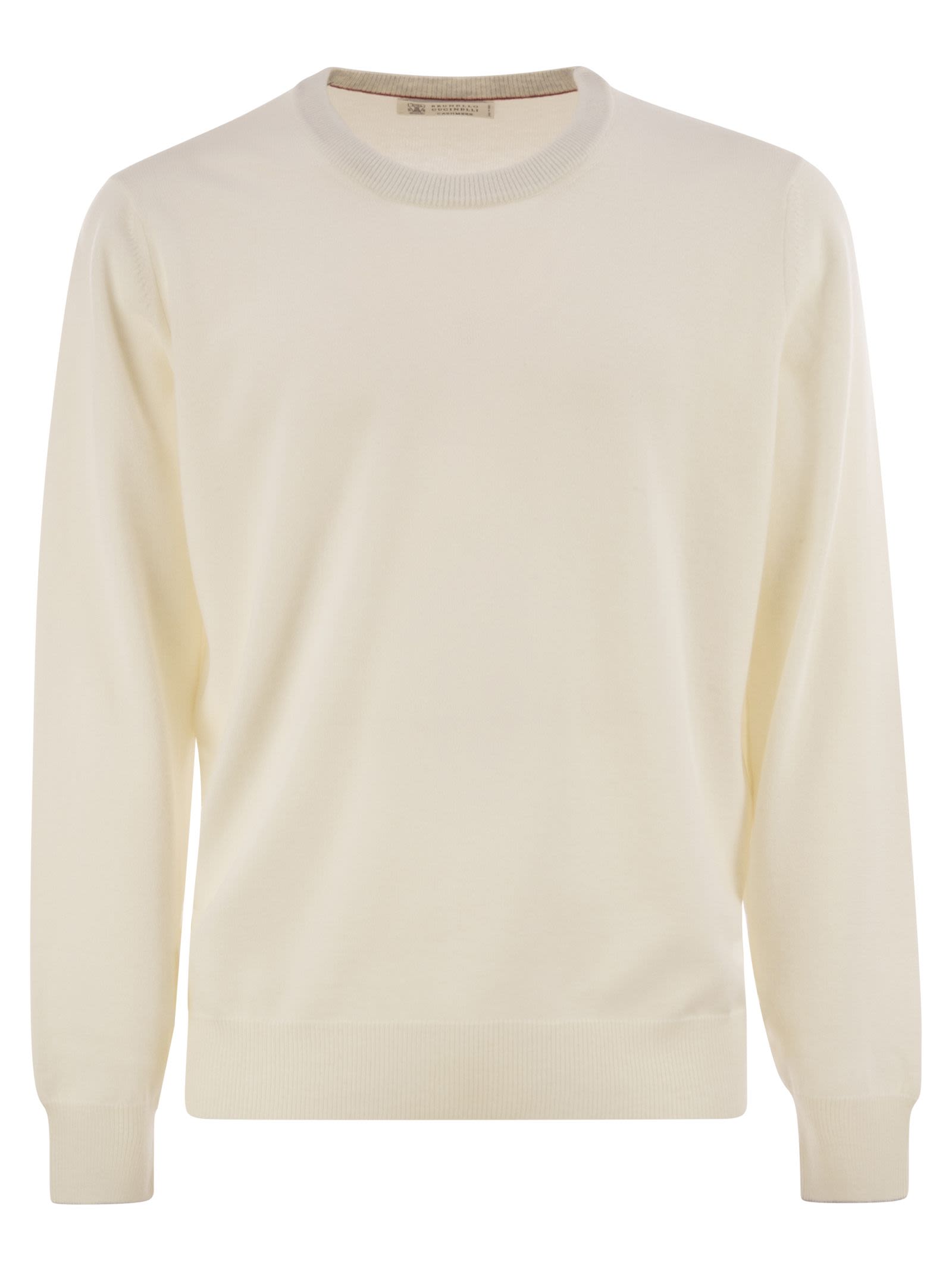 Brunello Cucinelli Men Pure Cashmere Crew-Neck Sweater BRUNELLO CUCINELLI