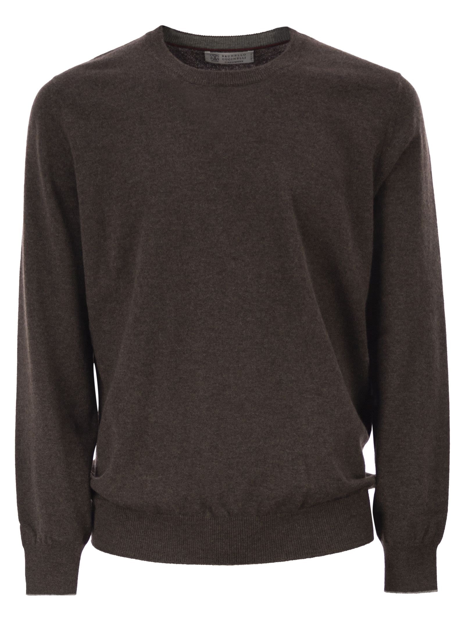 Brunello Cucinelli Men Pure Cashmere Crew-Neck Sweater BRUNELLO CUCINELLI