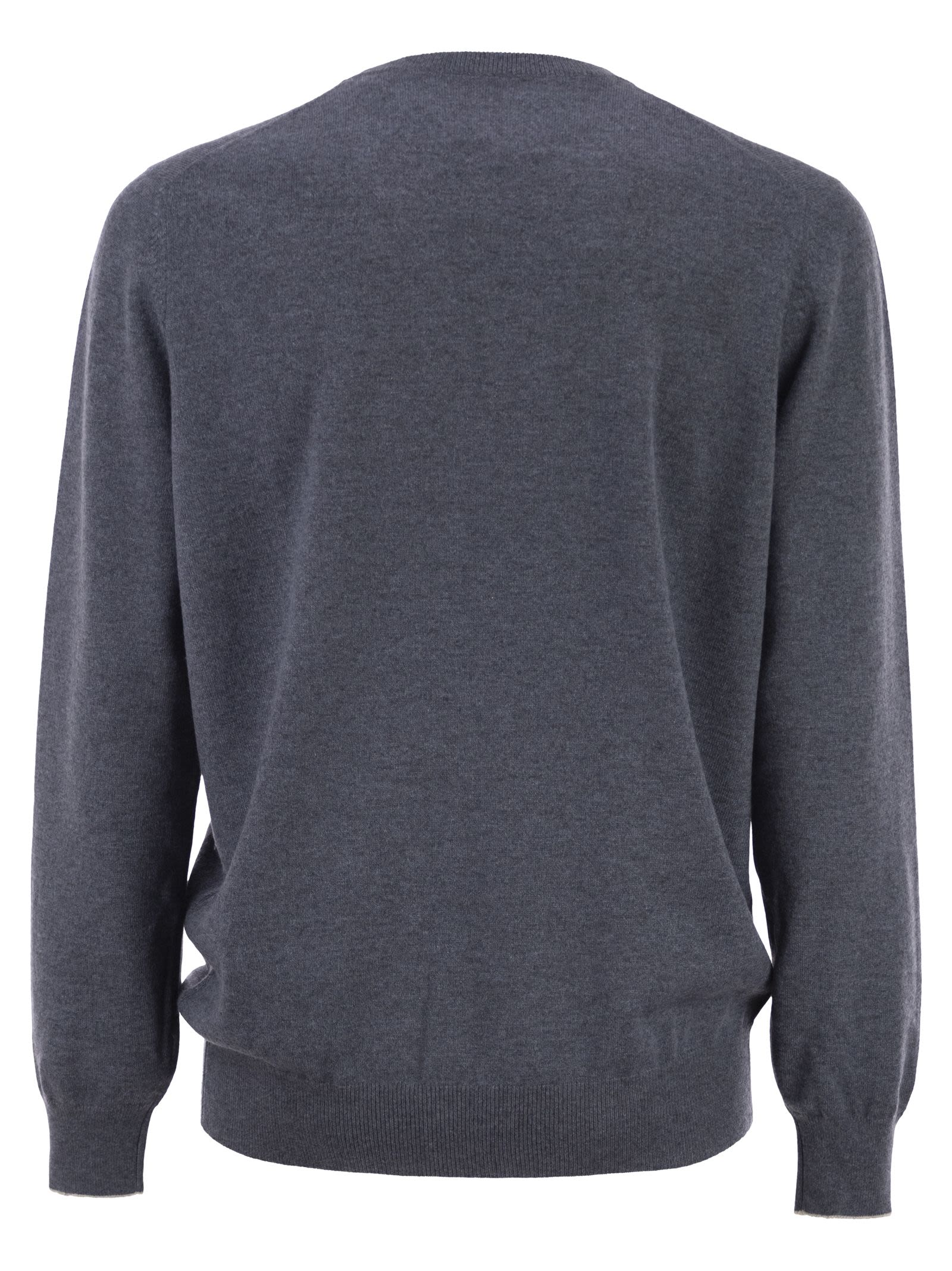 Brunello Cucinelli Men Pure Cashmere Crew-Neck Sweater BRUNELLO CUCINELLI