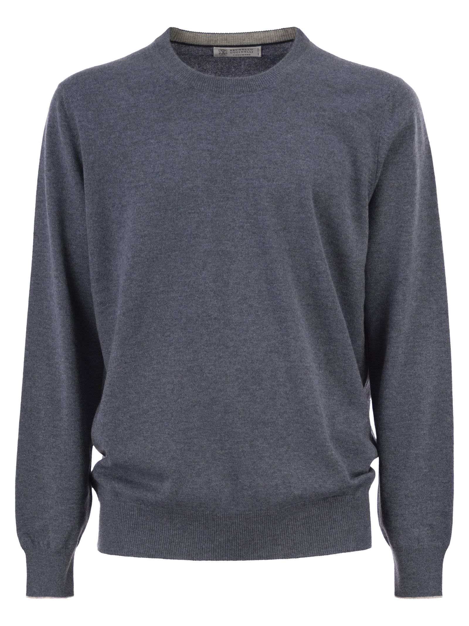Brunello Cucinelli Men Pure Cashmere Crew-Neck Sweater BRUNELLO CUCINELLI