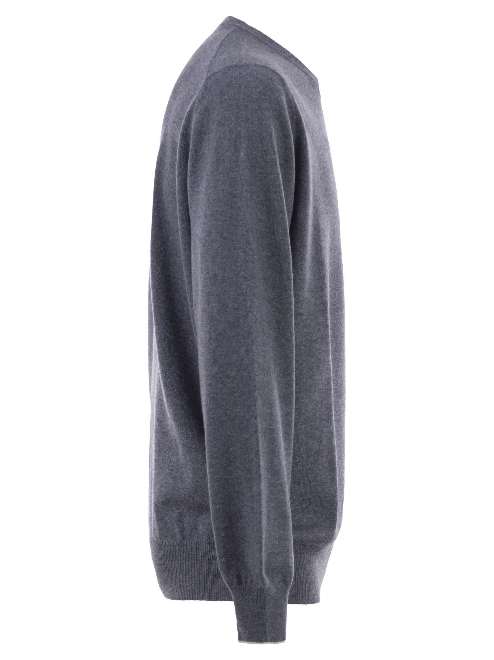 Brunello Cucinelli Men Pure Cashmere Crew-Neck Sweater BRUNELLO CUCINELLI
