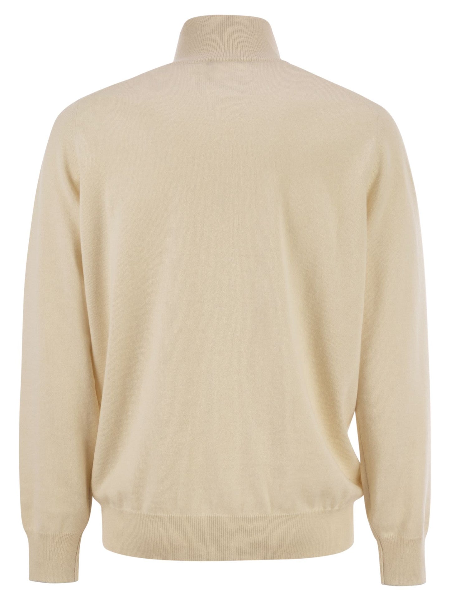 Brunello Cucinelli Men High-Necked Cashmere Cardigan With Zip BRUNELLO CUCINELLI