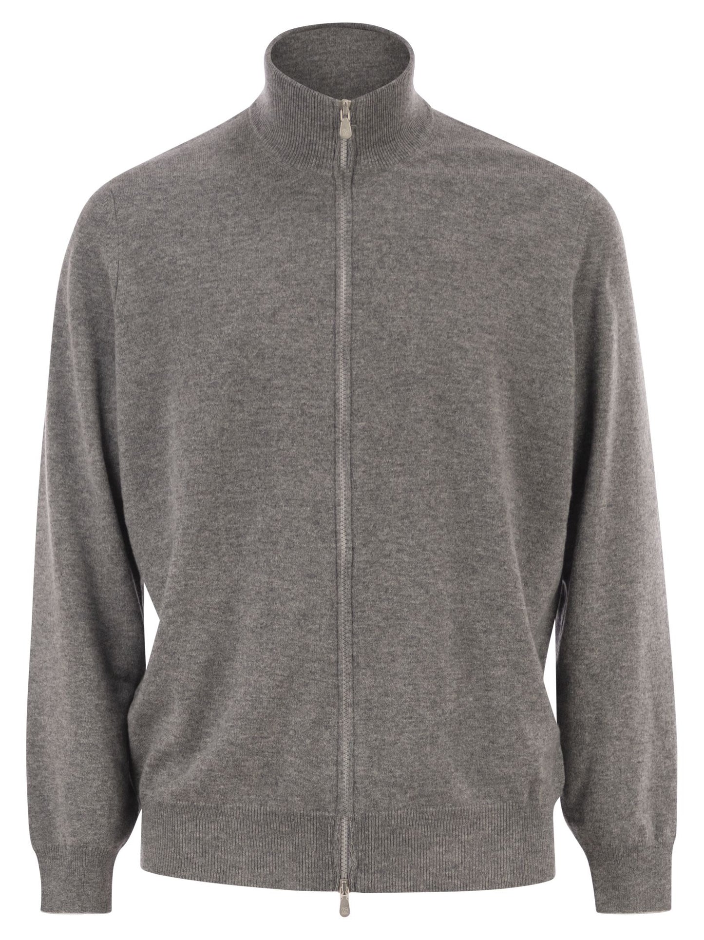 Brunello Cucinelli Men High-Necked Cashmere Cardigan With Zip BRUNELLO CUCINELLI