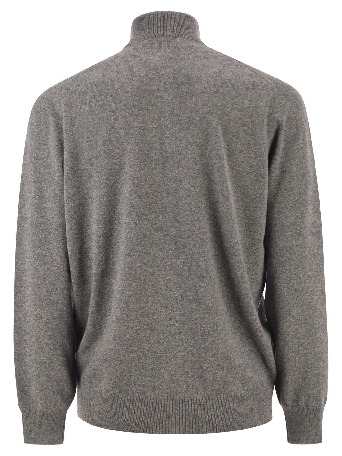 Brunello Cucinelli Men High-Necked Cashmere Cardigan With Zip BRUNELLO CUCINELLI
