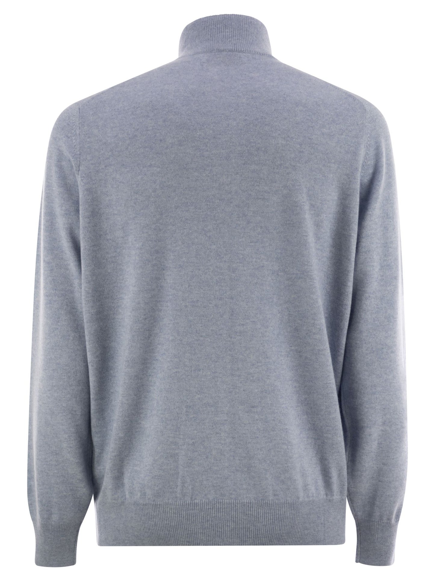 Brunello Cucinelli Men High-Necked Cashmere Cardigan With Zip BRUNELLO CUCINELLI