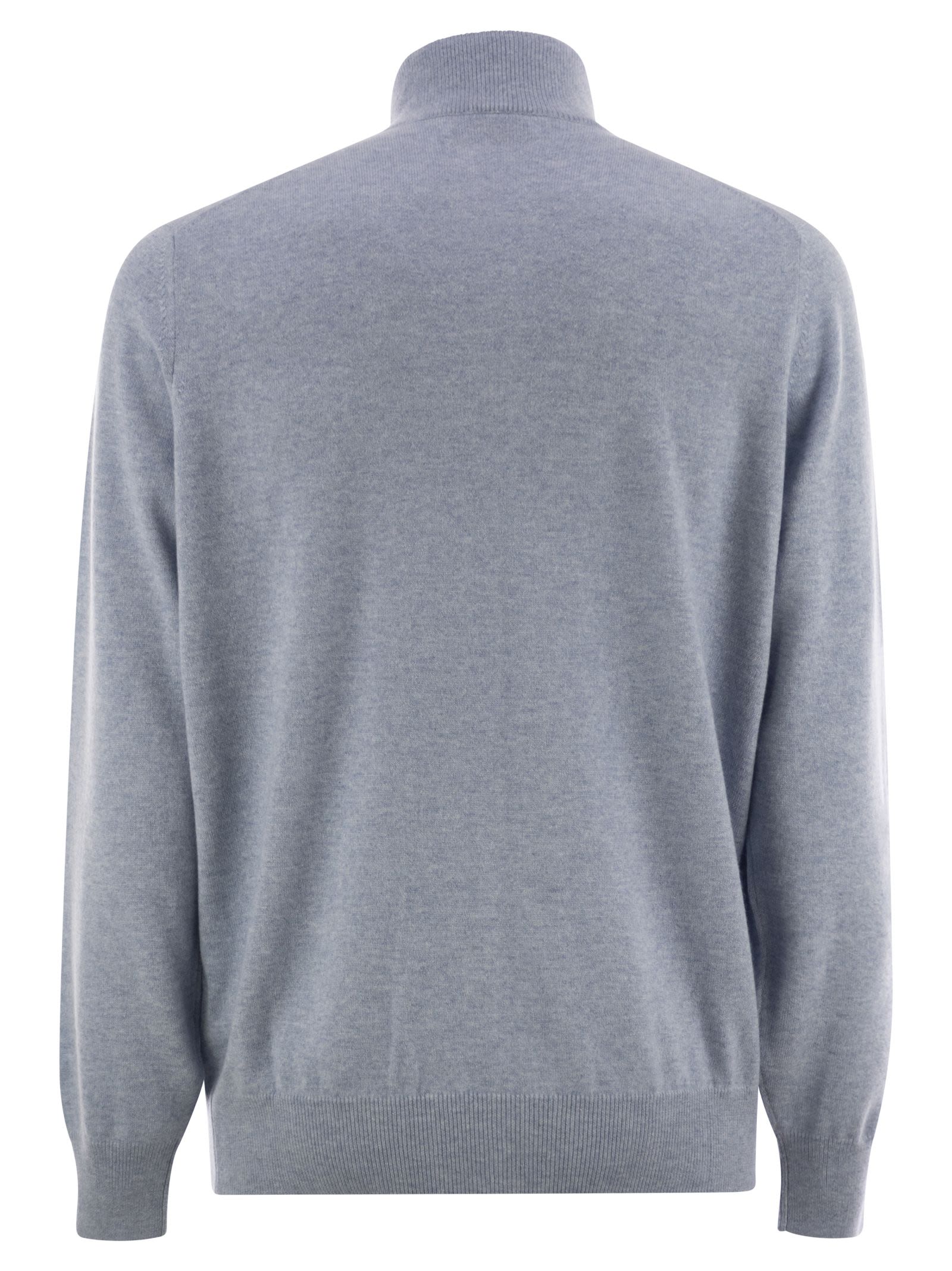 Brunello Cucinelli Men High-Necked Cashmere Cardigan With Zip BRUNELLO CUCINELLI